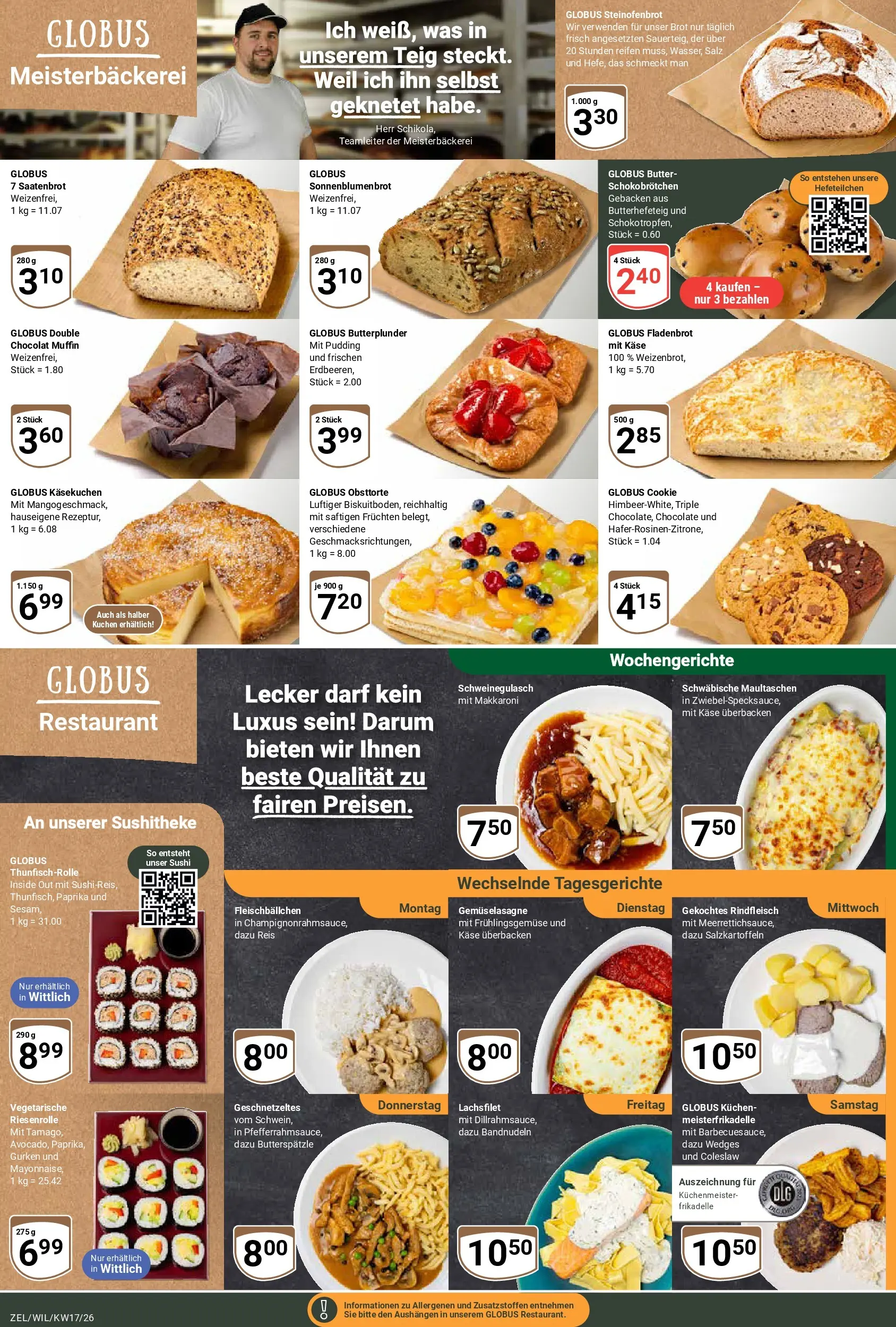 Globus Prospekt Wittlich	 (ab 20.04.2026) » Angebote online | Seite: 8 | Produkte: Pudding, Paprika, Rindfleisch, Gurken