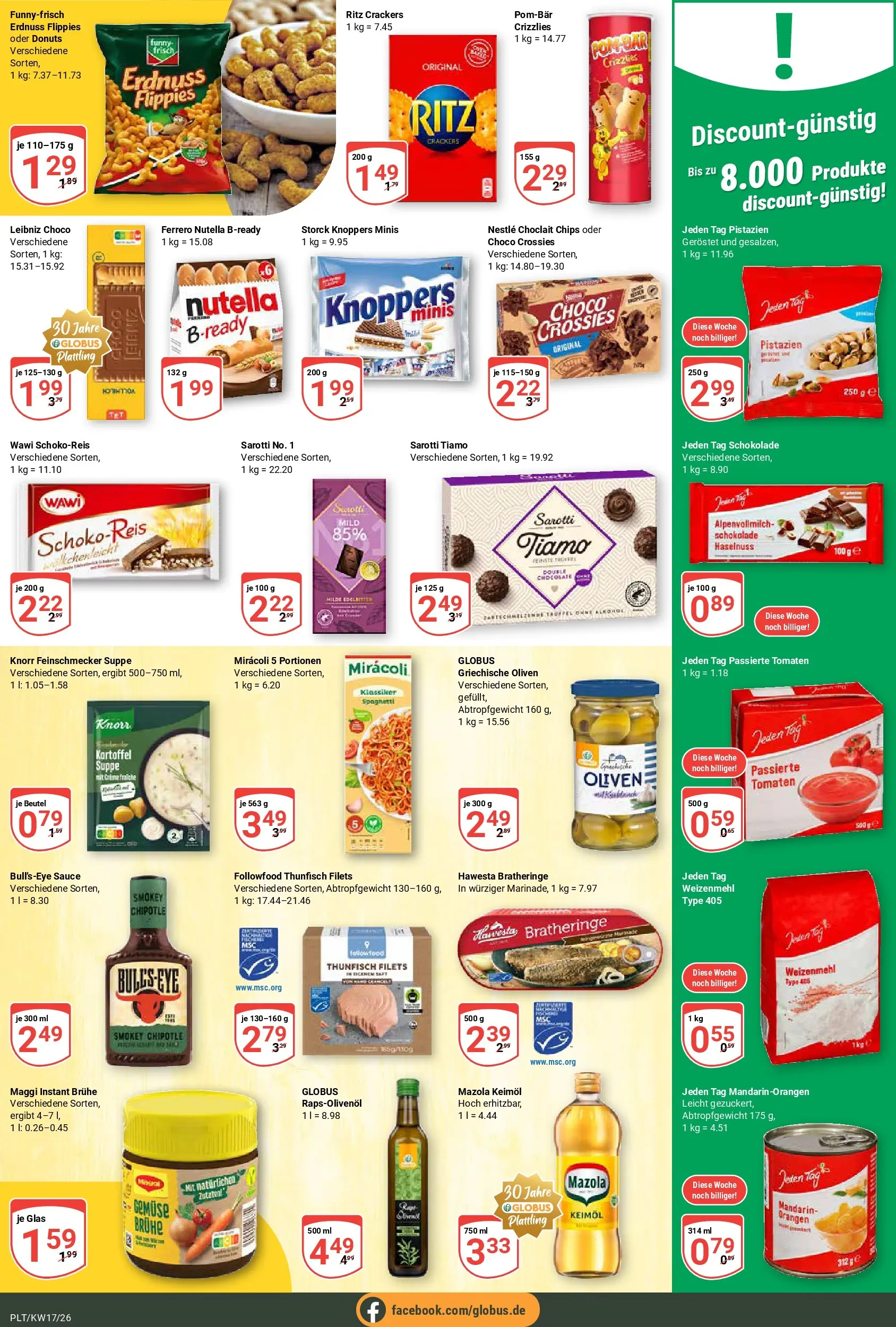Globus Prospekt Plattling	 (ab 20.04.2026) » Angebote online | Seite: 15 | Produkte: Maggi, Thunfisch, Pistazien, Knoppers