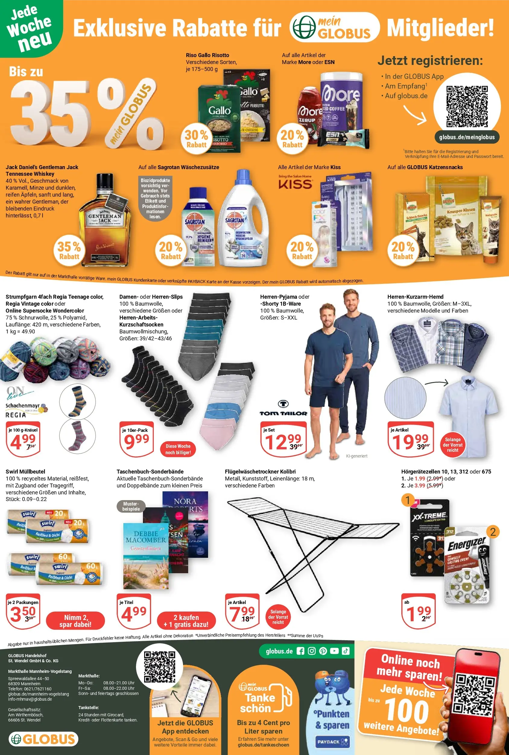 Globus Prospekt Mannheim	 (ab 20.04.2026) » Angebote online | Seite: 23 | Produkte: Jack Daniel's, Whiskey, Telefon, Uhr