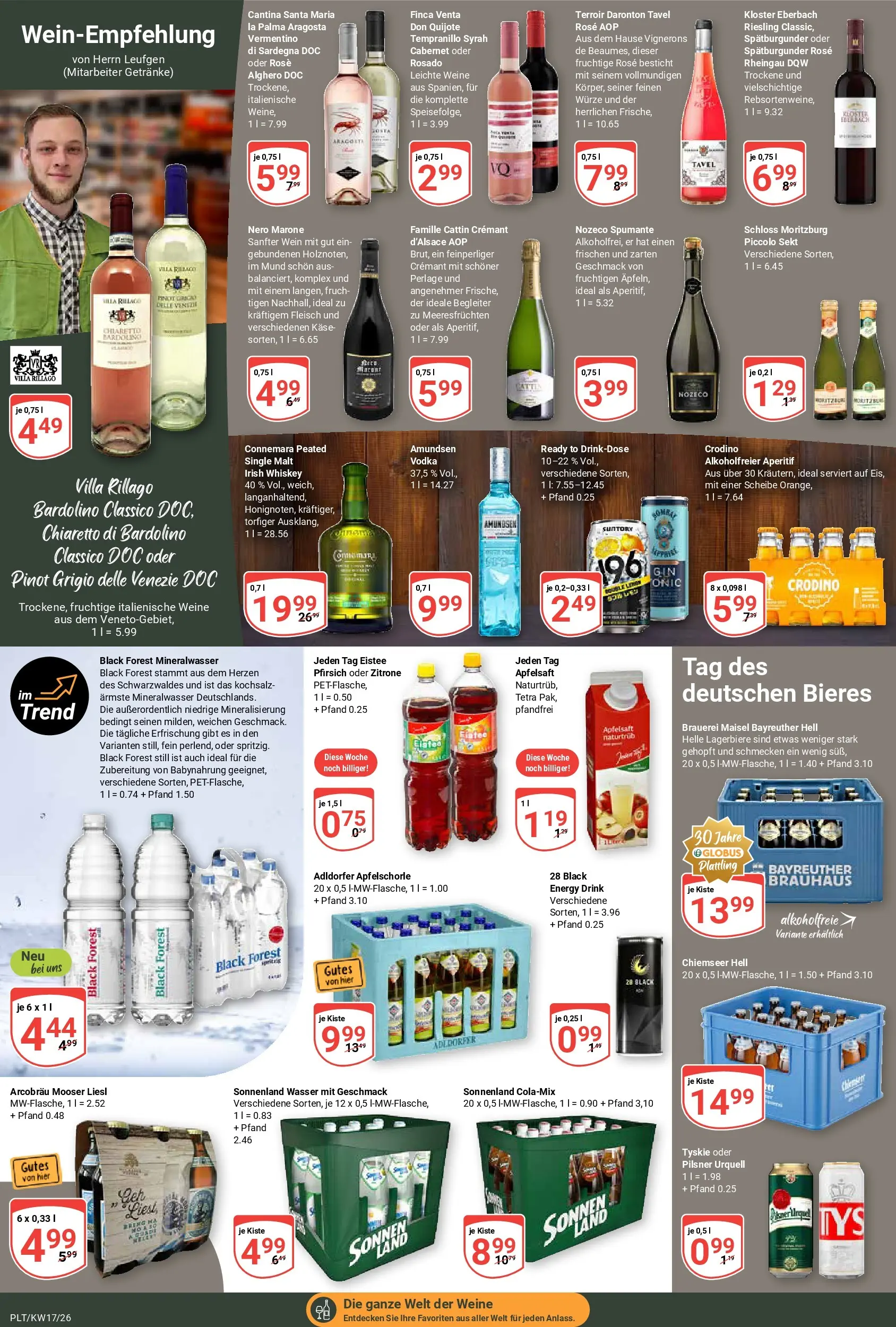 Globus Prospekt Plattling	 (ab 20.04.2026) » Angebote online | Seite: 16 | Produkte: Sekt, Apfelsaft, Pilsner urquell, Pfirsich