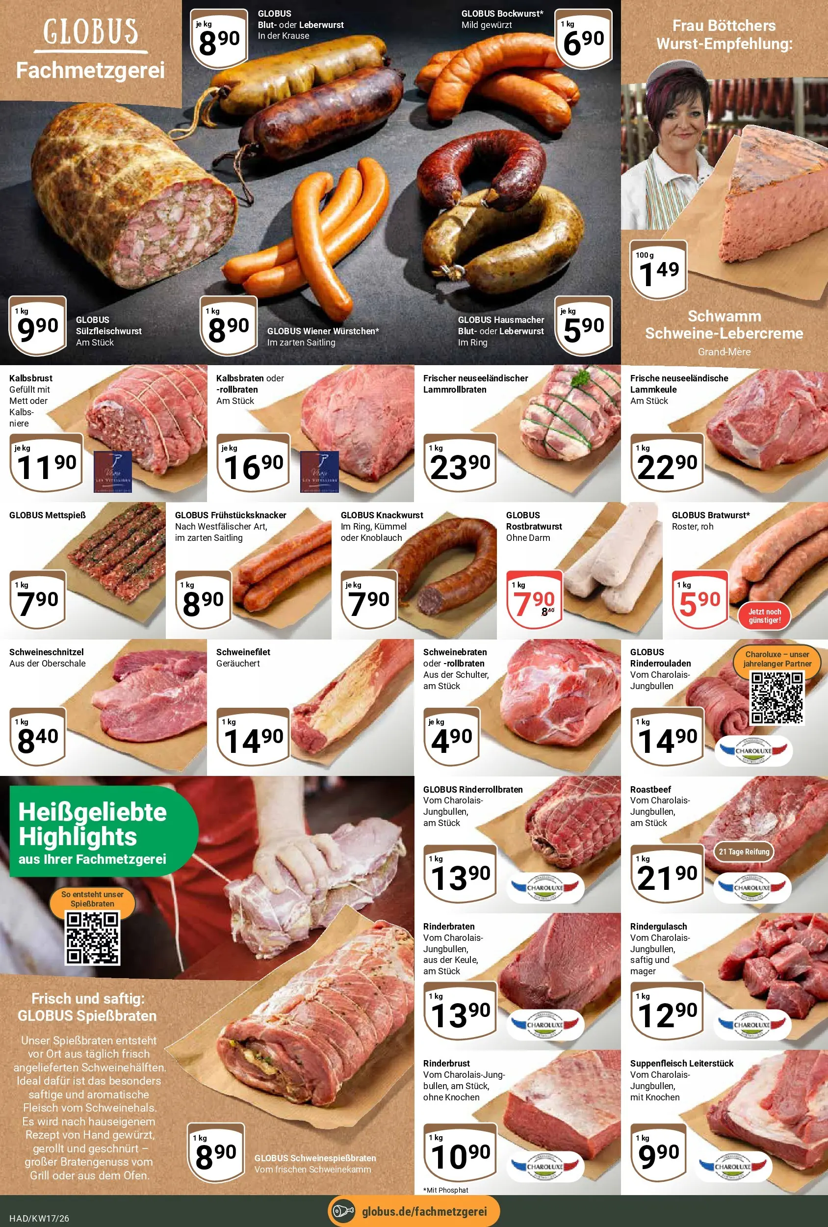 Globus Prospekt Halle (saale)	 (ab 20.04.2026) » Angebote online | Seite: 9 | Produkte: Rinderrouladen, Rinderbraten, Suppenfleisch, Knoblauch