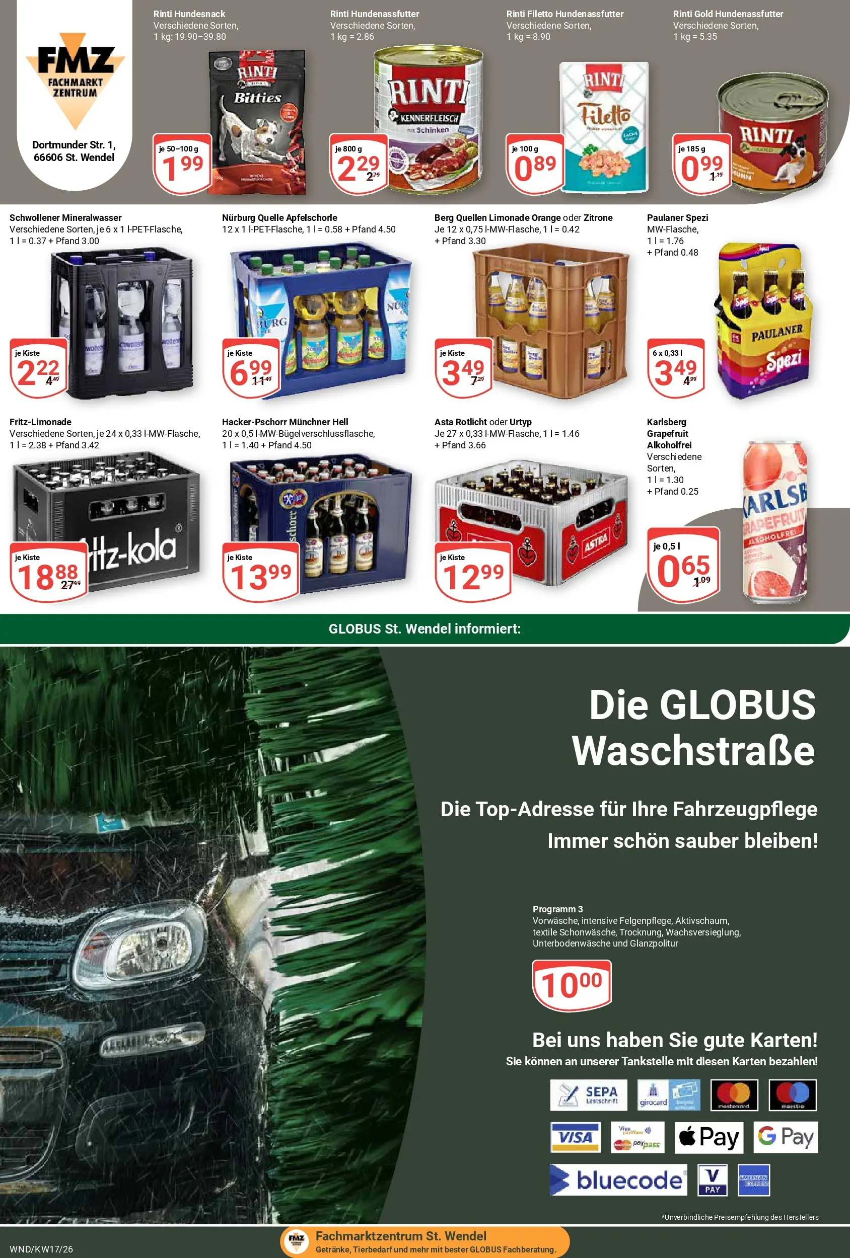 Globus Prospekt St. Wendel	 (ab 20.04.2026) » Angebote online | Seite: 18 | Produkte: Limonade, Grapefruit, Zitrone, Paulaner