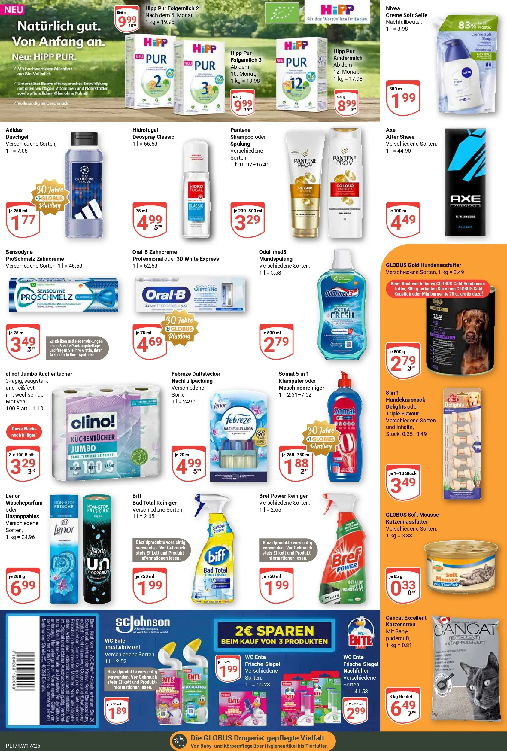 Globus Prospekt Plattling	 (ab 20.04.2026) » Angebote online | Seite: 18 | Produkte: Shampoo, Klarspüler, Deospray, Wok