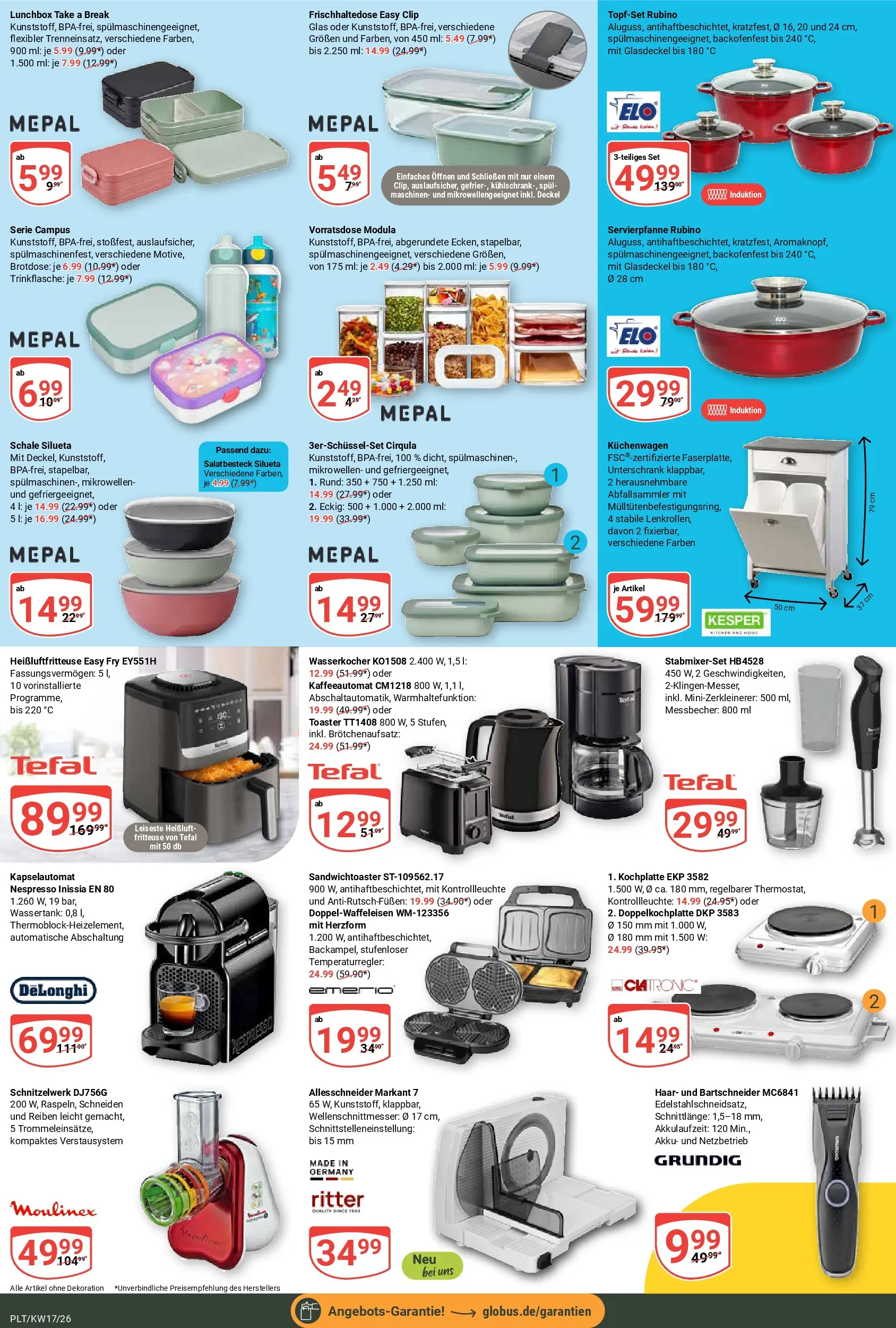 Globus Prospekt Plattling	 (ab 20.04.2026) » Angebote online | Seite: 19 | Produkte: Toaster, Unterschrank, Fritteuse, Kochplatte