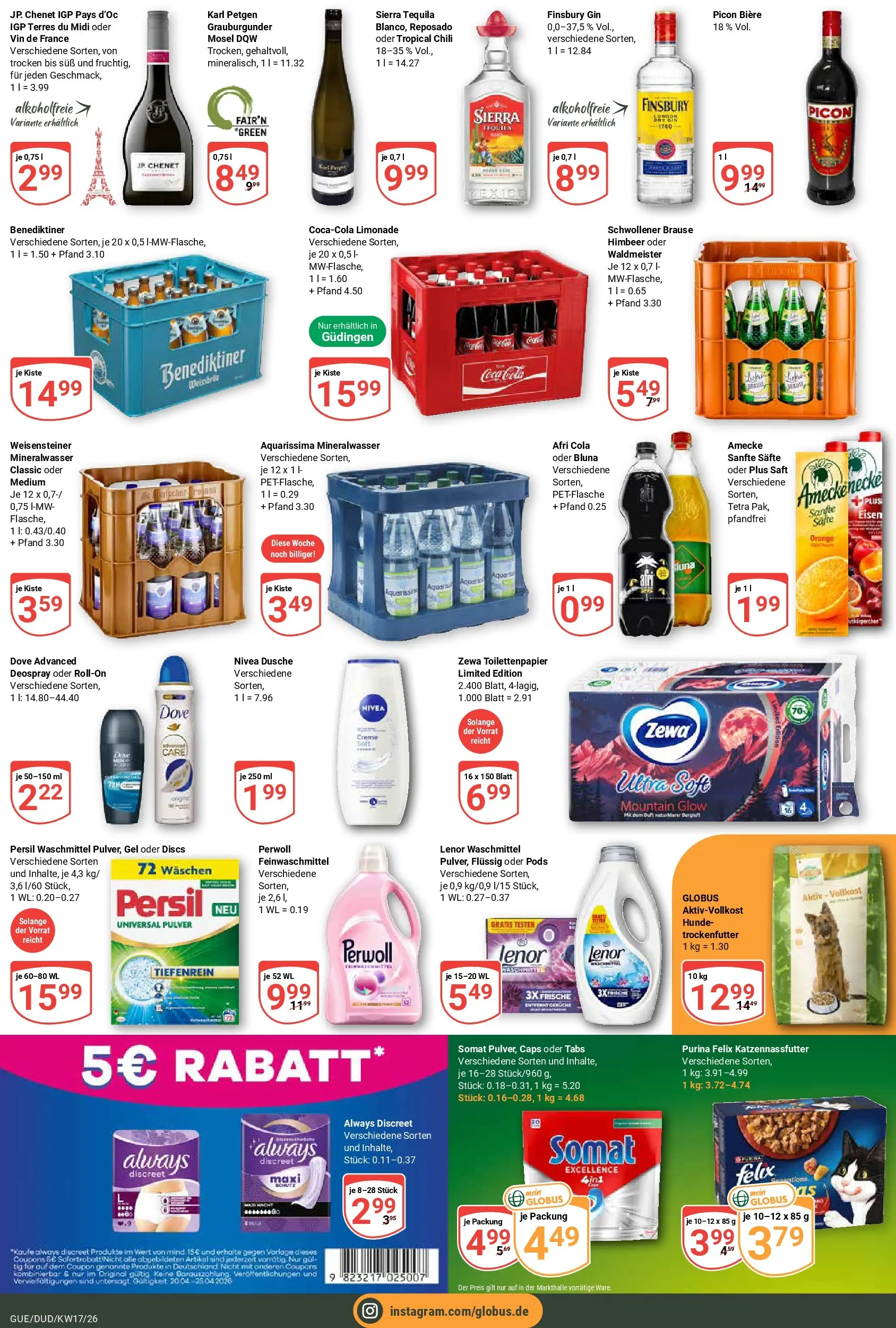 Globus Prospekt Saarbrücken-Güdingen	 (ab 20.04.2026) » Angebote online | Seite: 3 | Produkte: Dusche, Zewa, Deospray, Toilettenpapier
