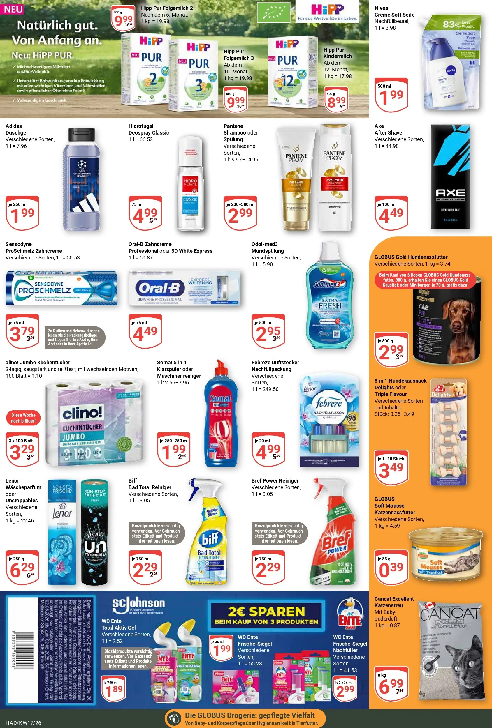 Globus Prospekt Halle (saale)	 (ab 20.04.2026) » Angebote online | Seite: 19 | Produkte: Spülung, Creme, Seife, Ente