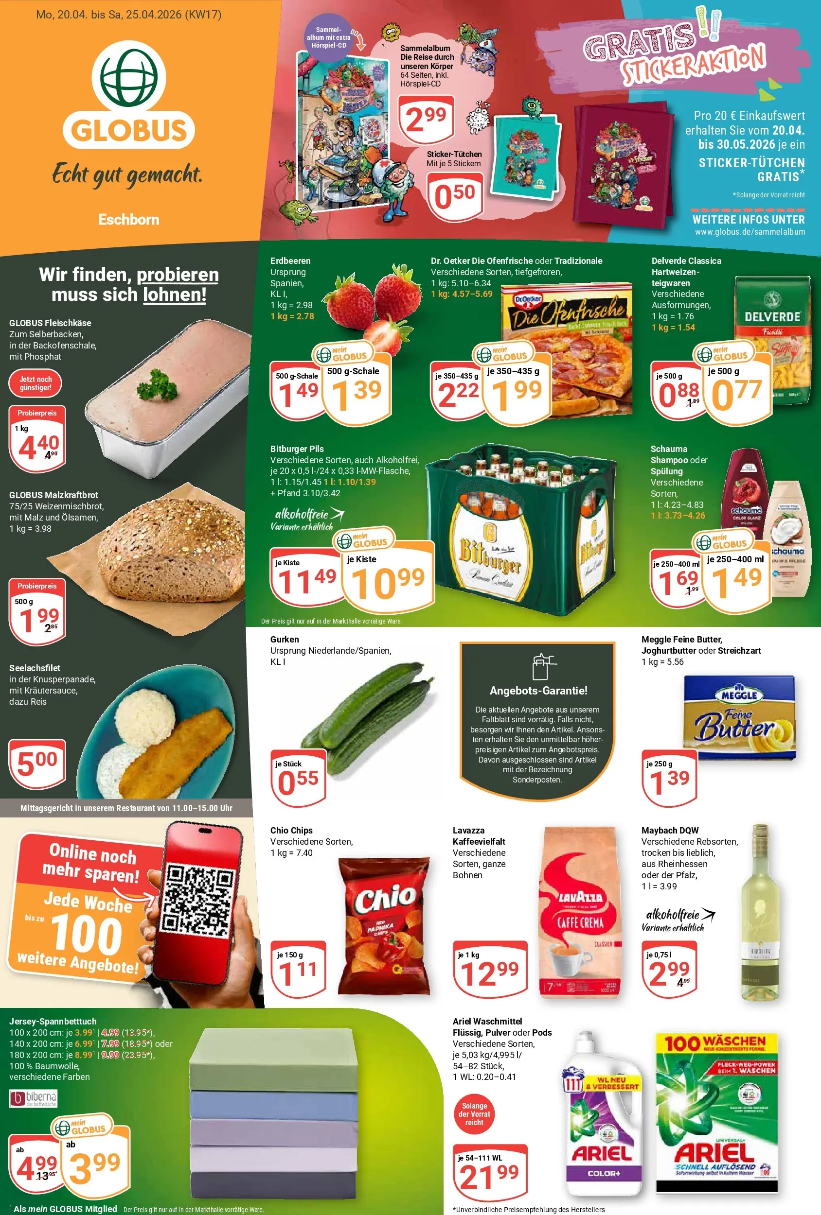 Globus Prospekt Eschborn	 (ab 20.04.2026) » Angebote online | Seite: 1 | Produkte: Butter, Paprika, Waschmittel, Gurken