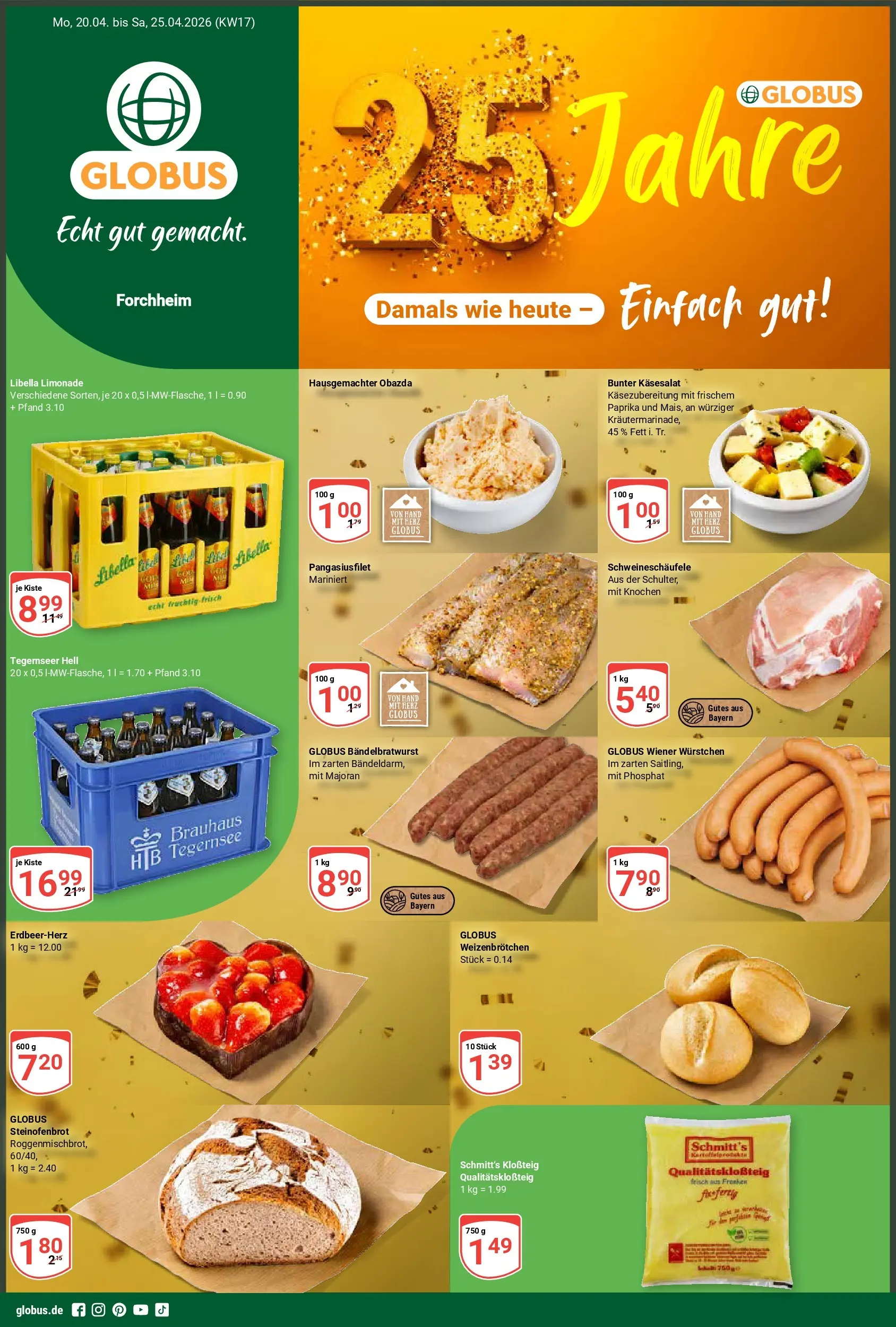 Globus Prospekt Forchheim	 (ab 20.04.2026) » Angebote online | Seite: 1 | Produkte: Wiener wurstchen, Limonade, Paprika