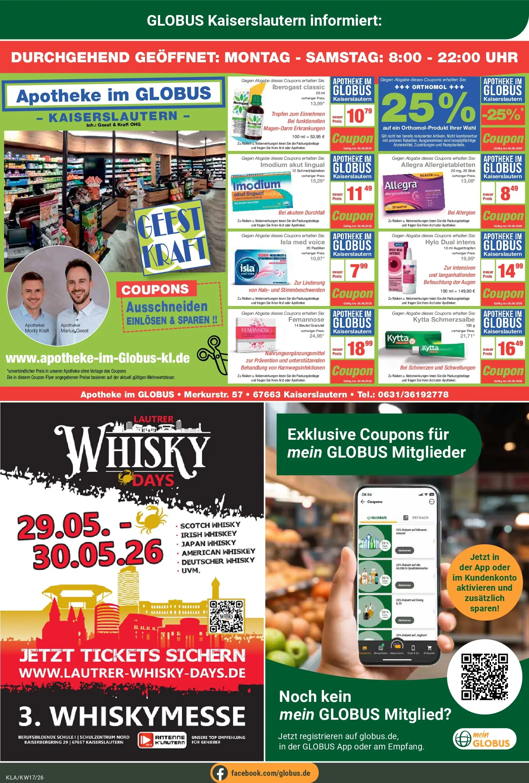 Globus Prospekt Kaiserslautern	 (ab 20.04.2026) » Angebote online | Seite: 23 | Produkte: Top, Antenne, Whiskey, Uhr