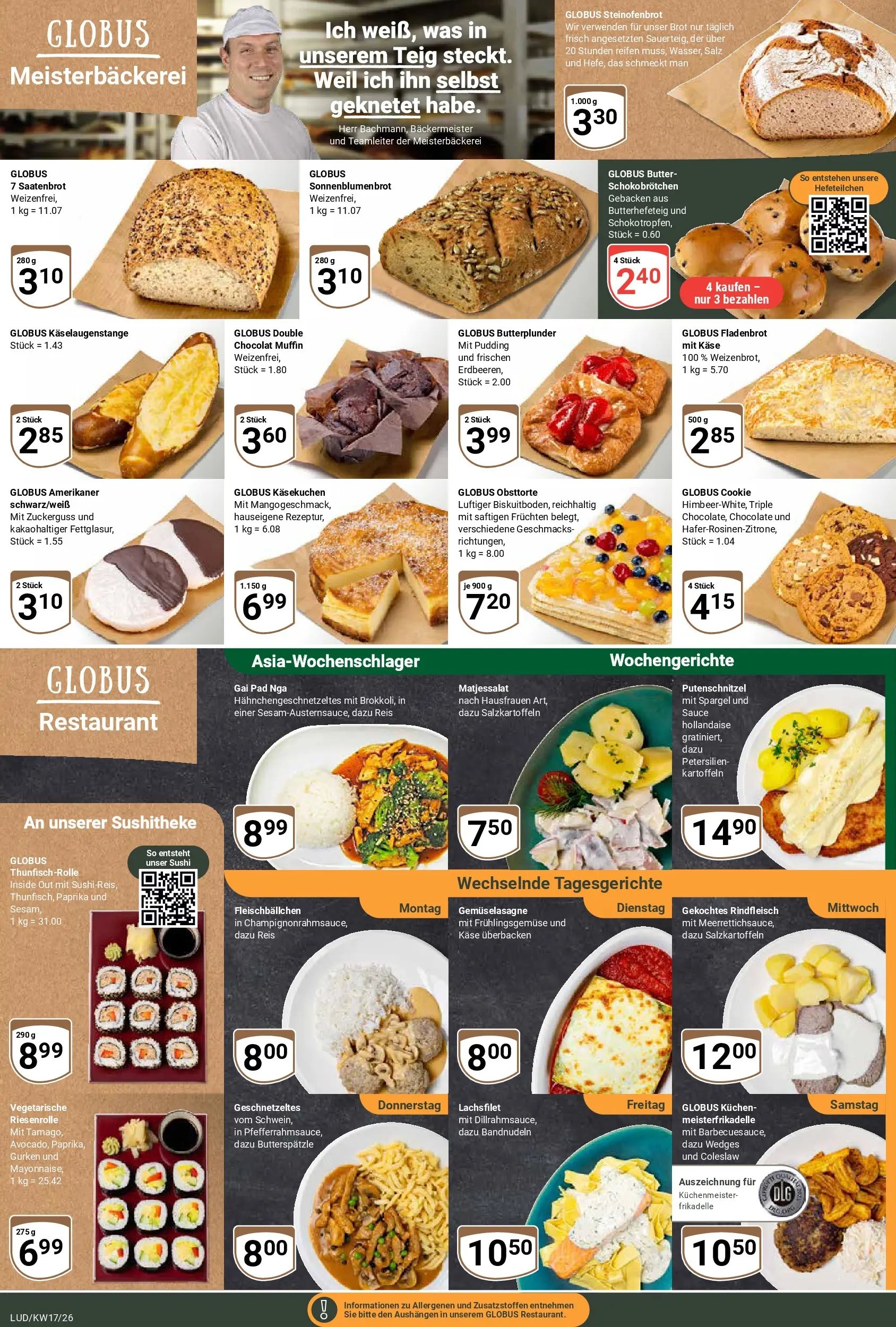 Globus Prospekt Ludwigshafen-Oggersheim	 (ab 20.04.2026) » Angebote online | Seite: 8 | Produkte: Käse, Pudding, Putenschnitzel, Kuchen