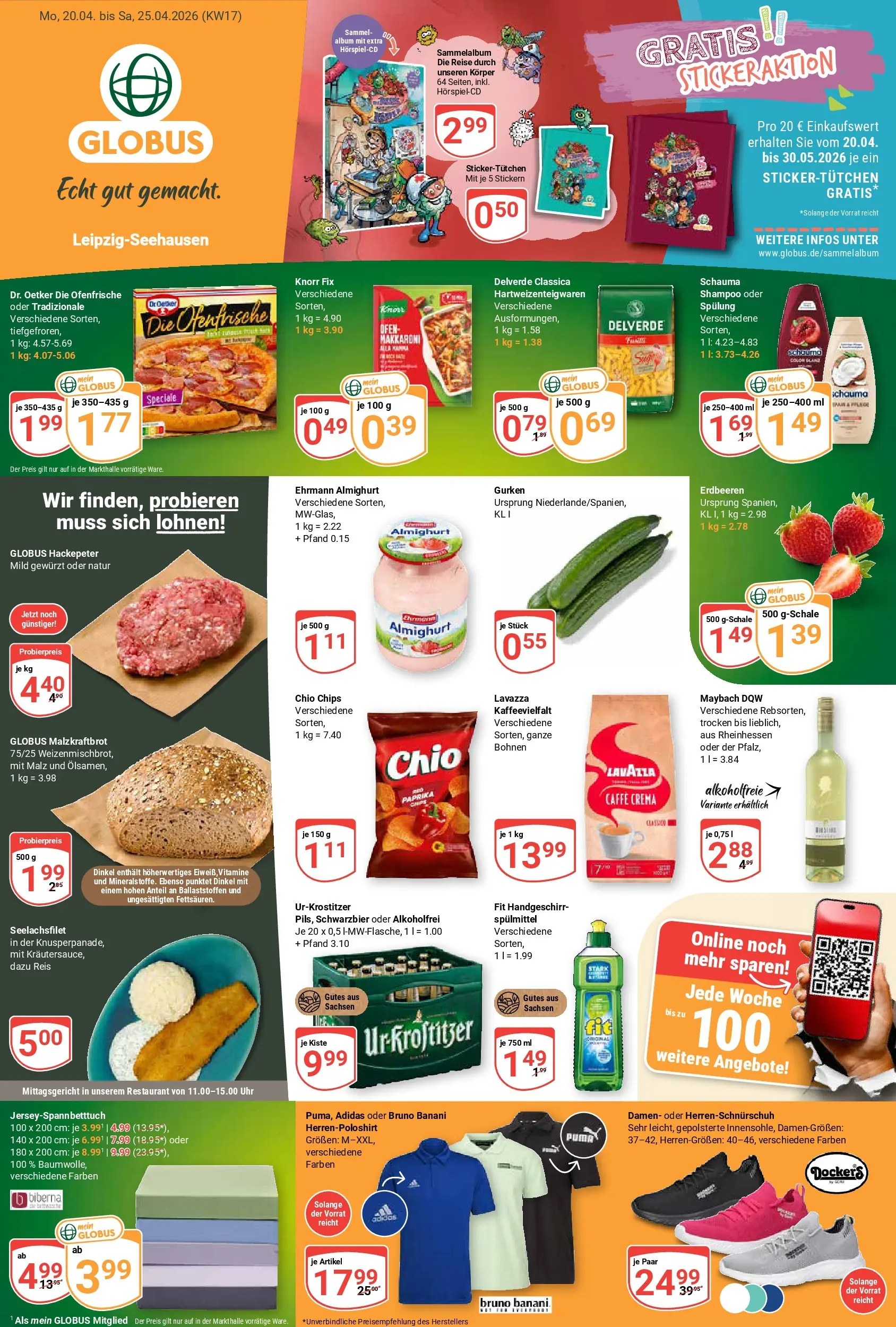 Globus Prospekt Leipzig	 (ab 20.04.2026) » Angebote online | Seite: 3 | Produkte: Knorr fix, Lavazza, Reis, Erdbeeren