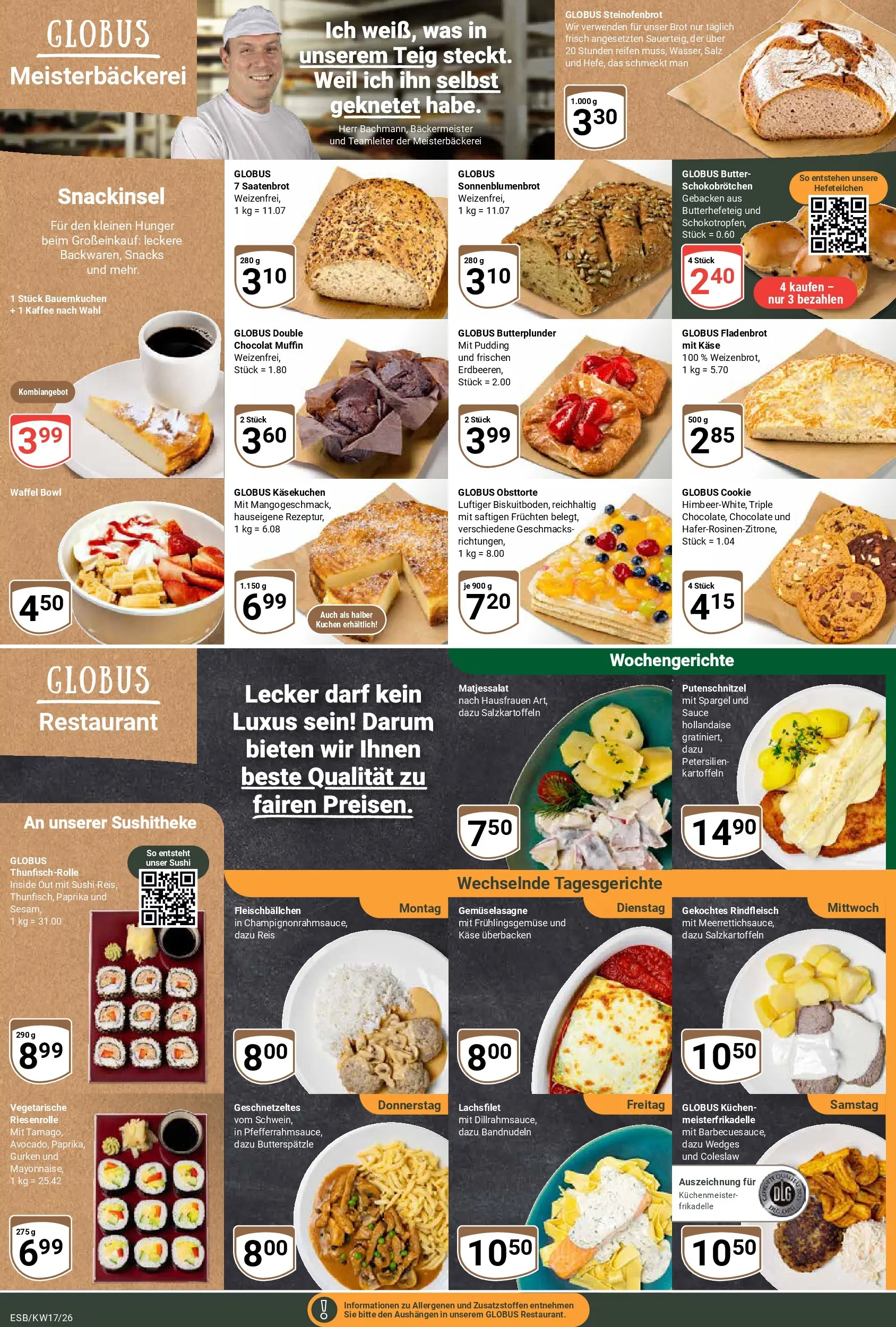 Globus Prospekt Eschborn	 (ab 20.04.2026) » Angebote online | Seite: 8 | Produkte: Butter, Spargel, Putenschnitzel, Gurken