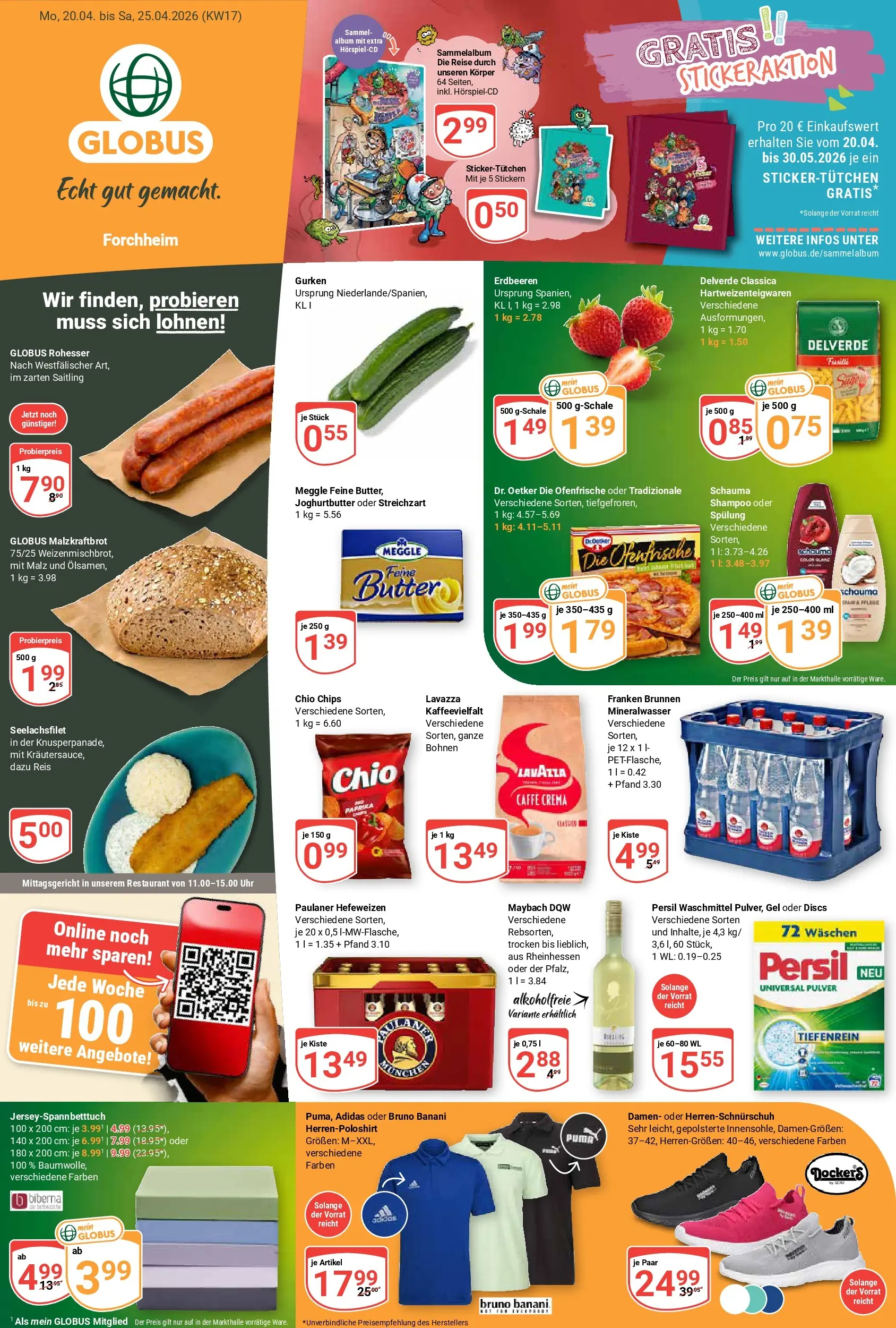 Globus Prospekt Forchheim	 (ab 20.04.2026) » Angebote online | Seite: 5 | Produkte: Butter, Ofenfrische, Uhr, Paulaner