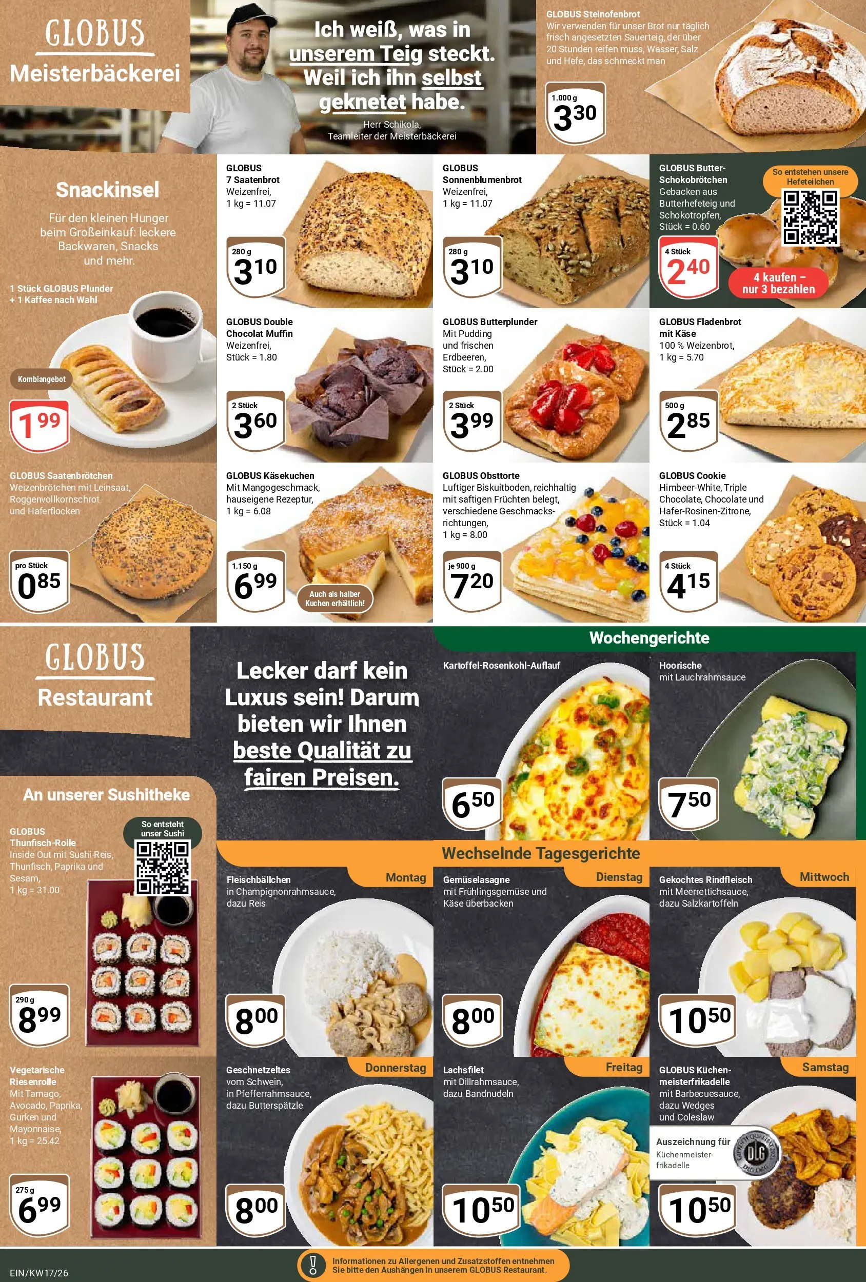 Globus Prospekt Homburg-Einöd	 (ab 20.04.2026) » Angebote online | Seite: 8 | Produkte: Butter, Pudding, Paprika, Kuchen
