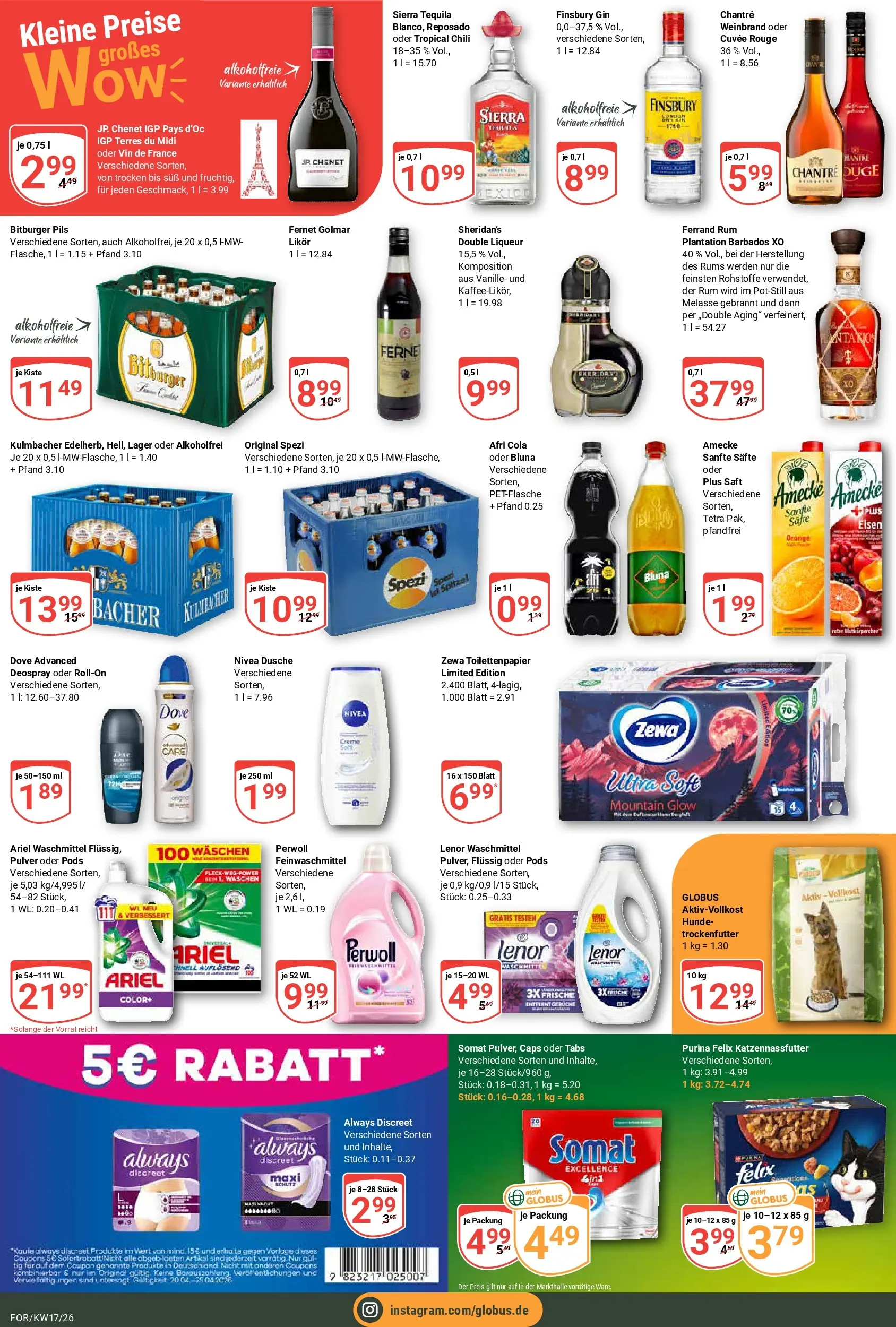 Globus Prospekt Forchheim	 (ab 20.04.2026) » Angebote online | Seite: 8 | Produkte: Pils, Creme, Chili, Gin