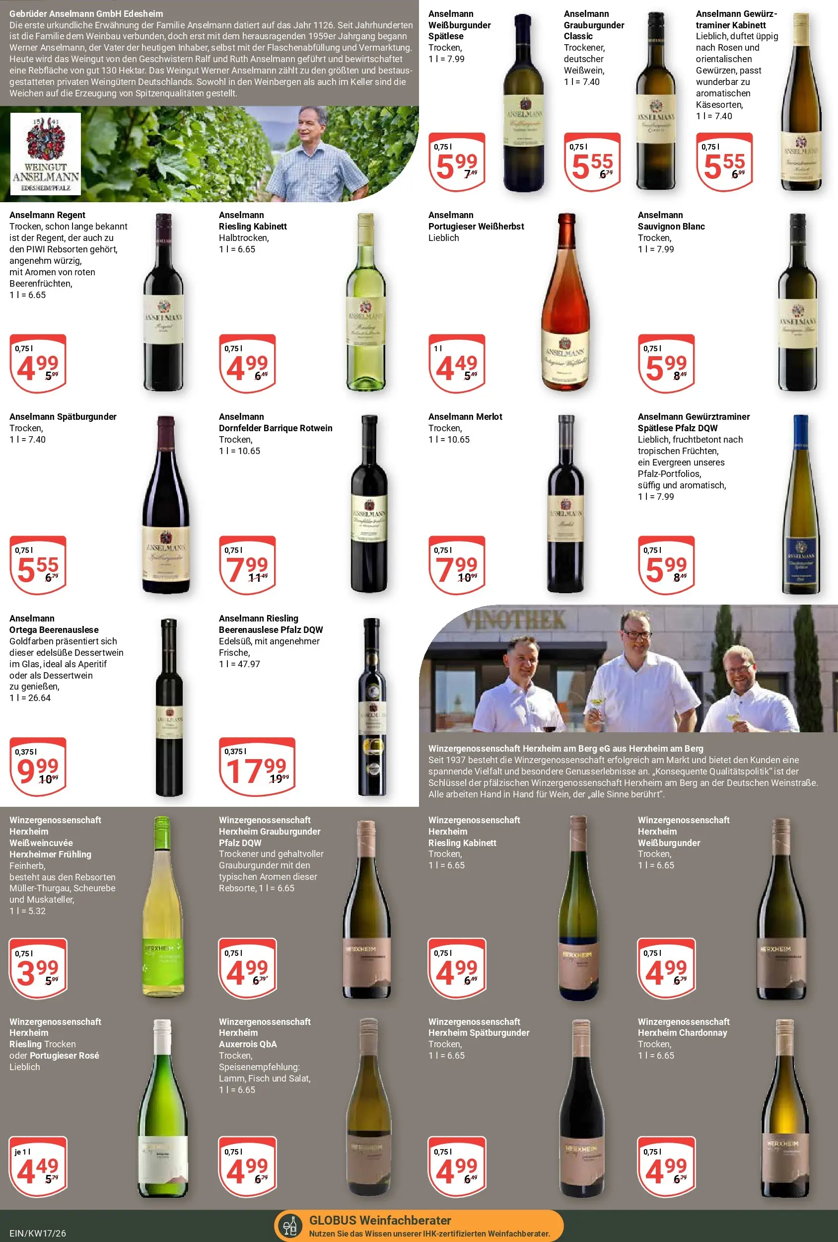 Globus Prospekt Homburg-Einöd	 (ab 20.04.2026) » Angebote online | Seite: 17 | Produkte: Rotwein, Merlot, Fisch