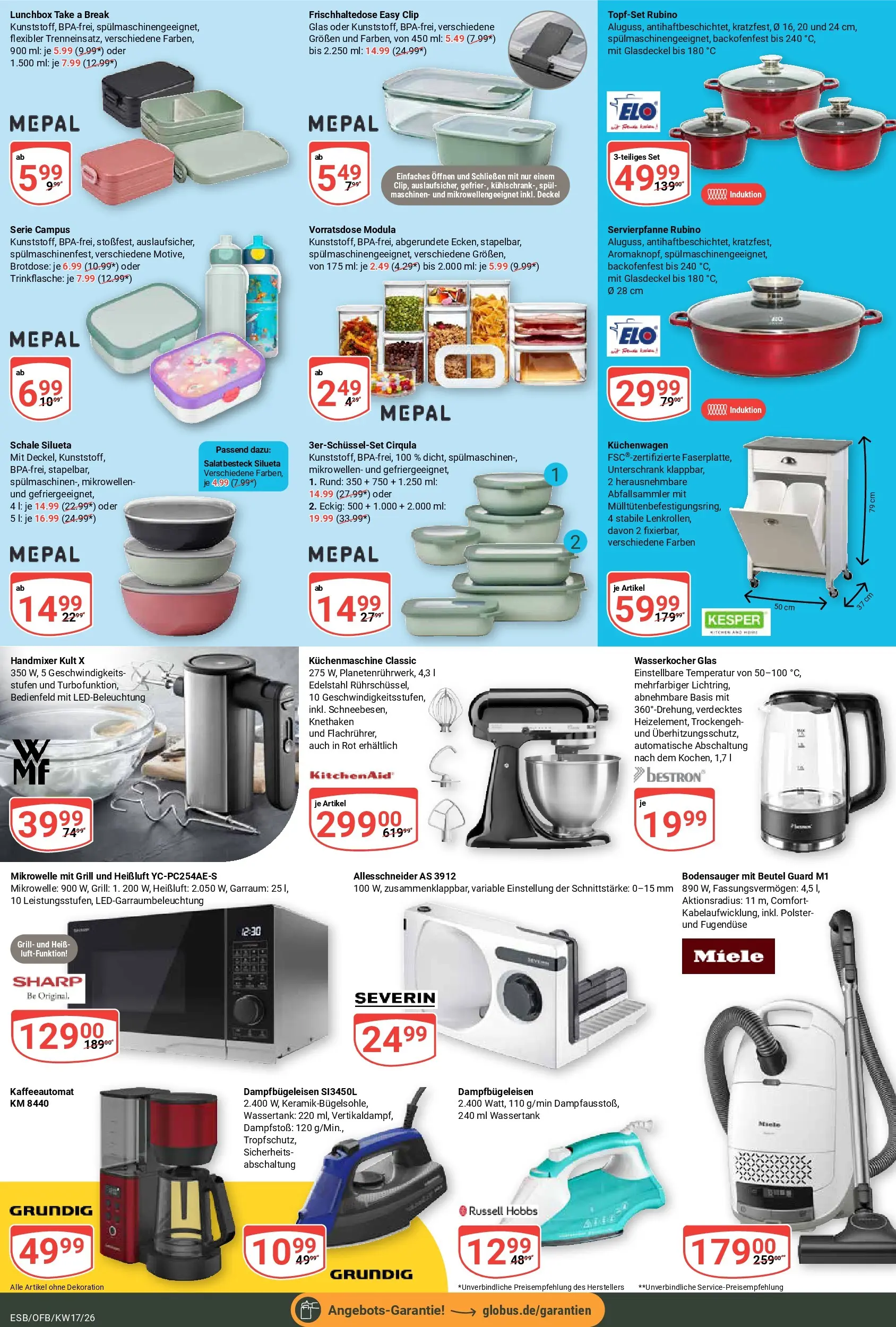 Globus Prospekt Eschborn	 (ab 20.04.2026) » Angebote online | Seite: 20 | Produkte: Miele, Wasserkocher, Handmixer, Salat