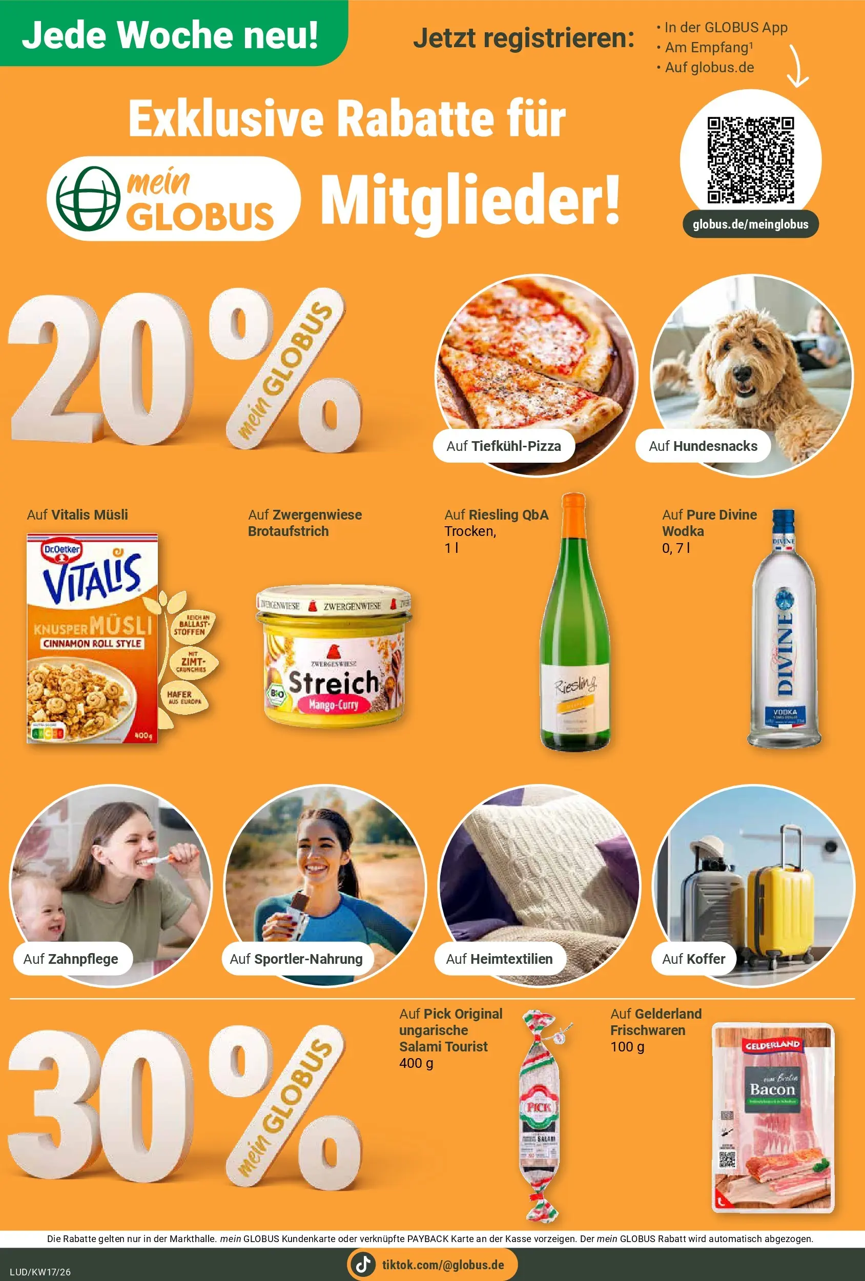 Globus Prospekt Ludwigshafen-Oggersheim	 (ab 20.04.2026) » Angebote online | Seite: 23 | Produkte: Musli, Tiefkühlpizza, Koffer, Wodka