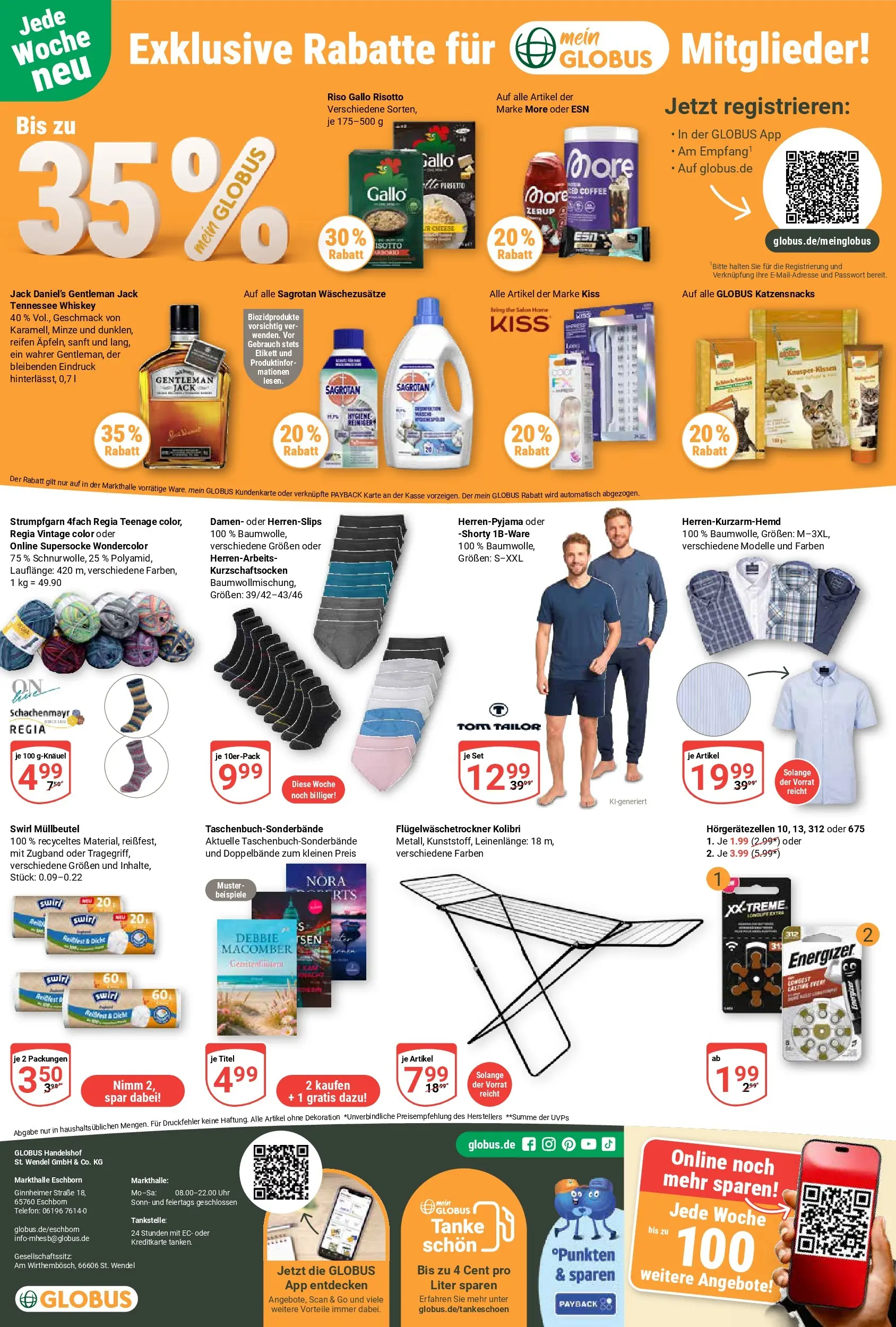 Globus Prospekt Eschborn	 (ab 20.04.2026) » Angebote online | Seite: 24 | Produkte: Jack Daniel's, Whiskey, Telefon, Uhr