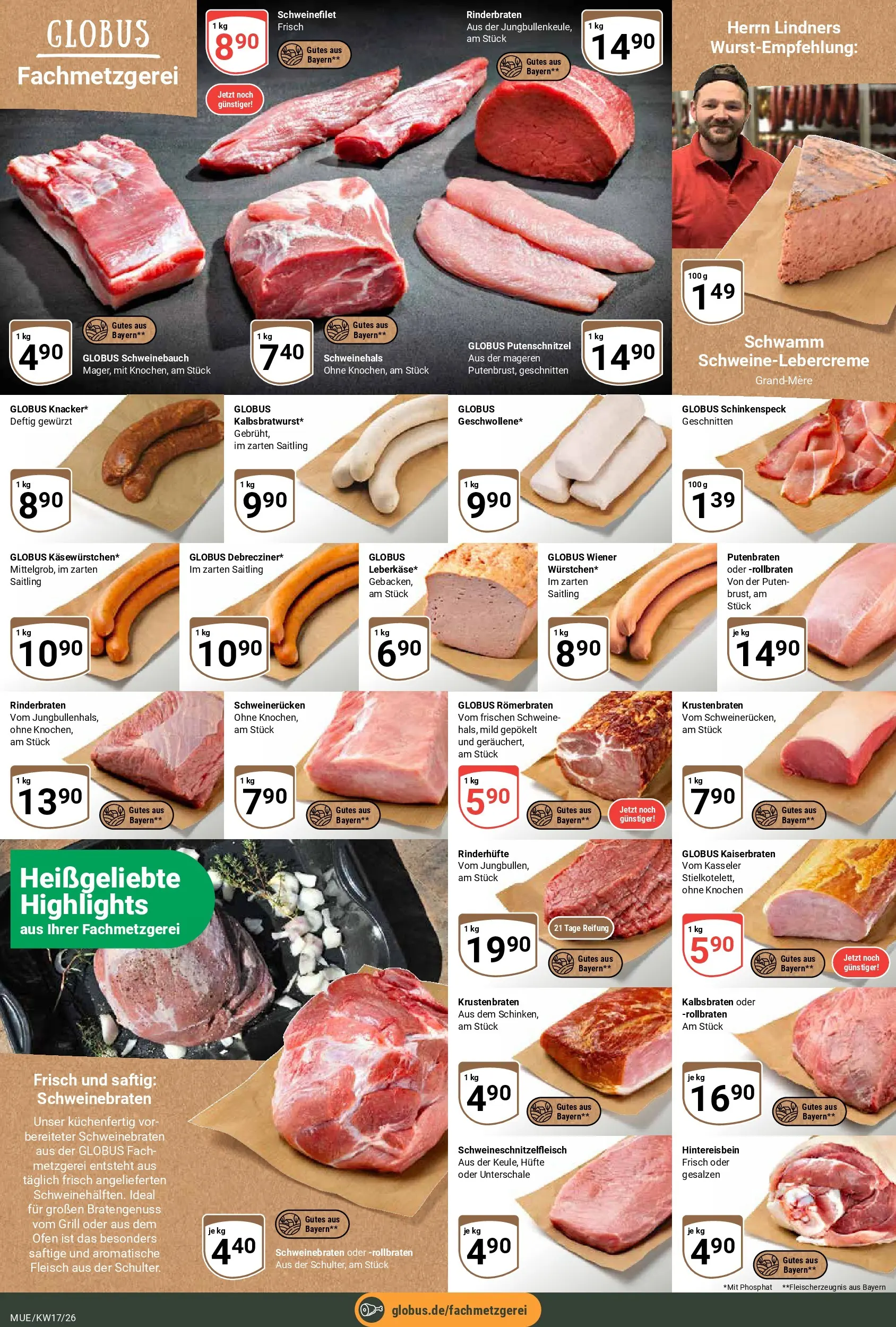 Globus Prospekt Mühldorf	 (ab 20.04.2026) » Angebote online | Seite: 7 | Produkte: Rinderbraten, Grill, Schweinebauch, Krustenbraten