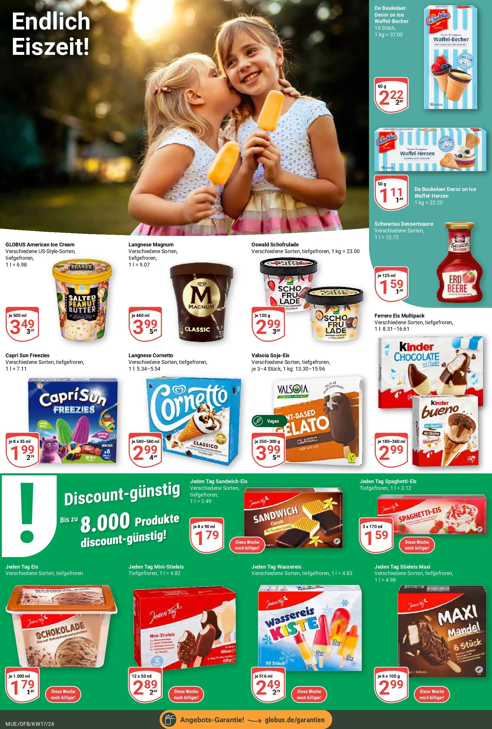 Globus Prospekt Mühldorf	 (ab 20.04.2026) » Angebote online | Seite: 13 | Produkte: Langnese, Capri sun, Schokolade, Eis