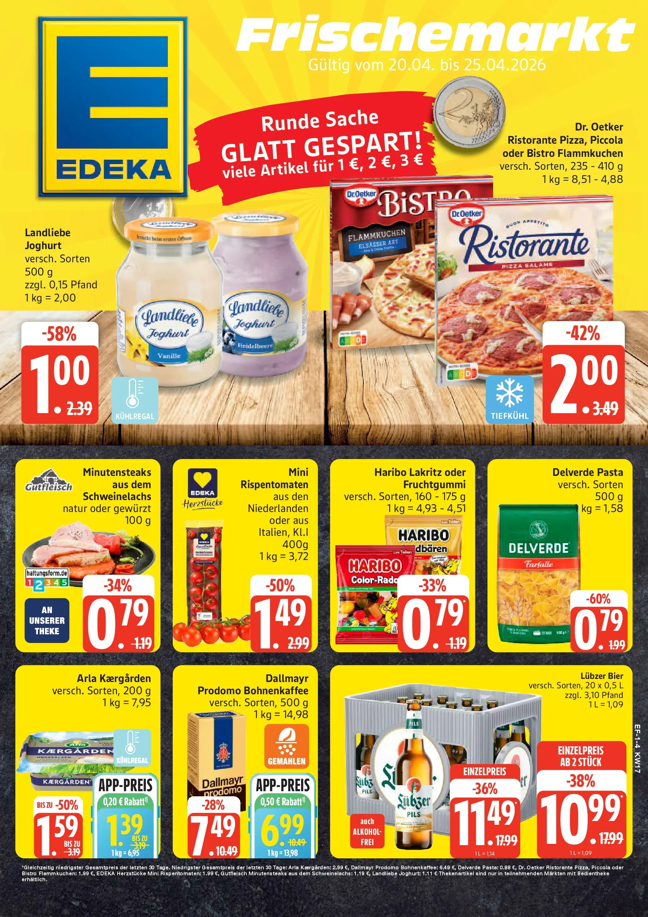 Edeka prospekt Lassan	 (ab 20.04.2026) » Angebote Online | Seite: 1 | Produkte: Joghurt, Theke, Steak, Lubzer