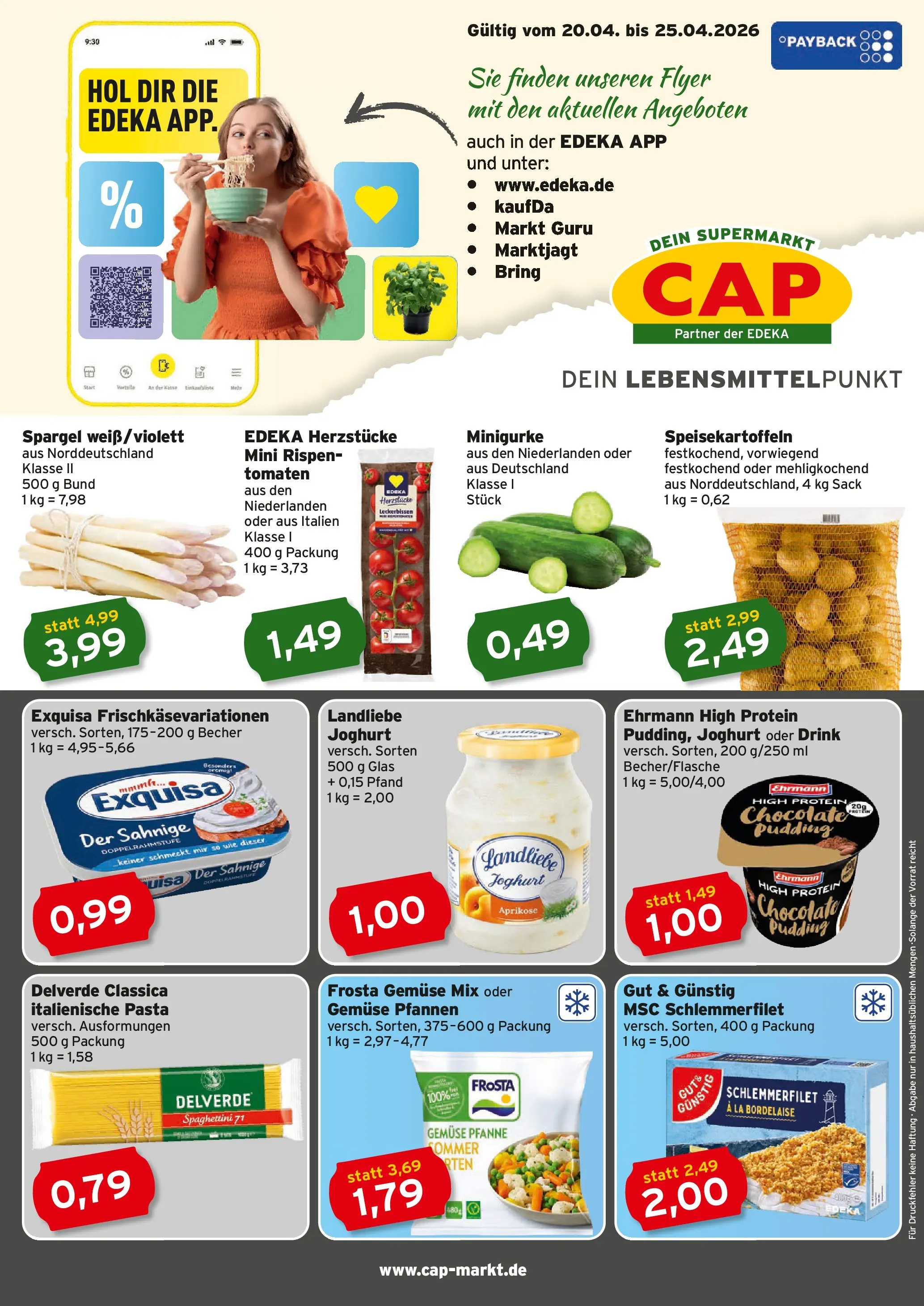 Edeka prospekt Rostock	 (ab 20.04.2026) » Angebote Online | Seite: 1 | Produkte: Joghurt, Tomaten, Spargel, Frosta