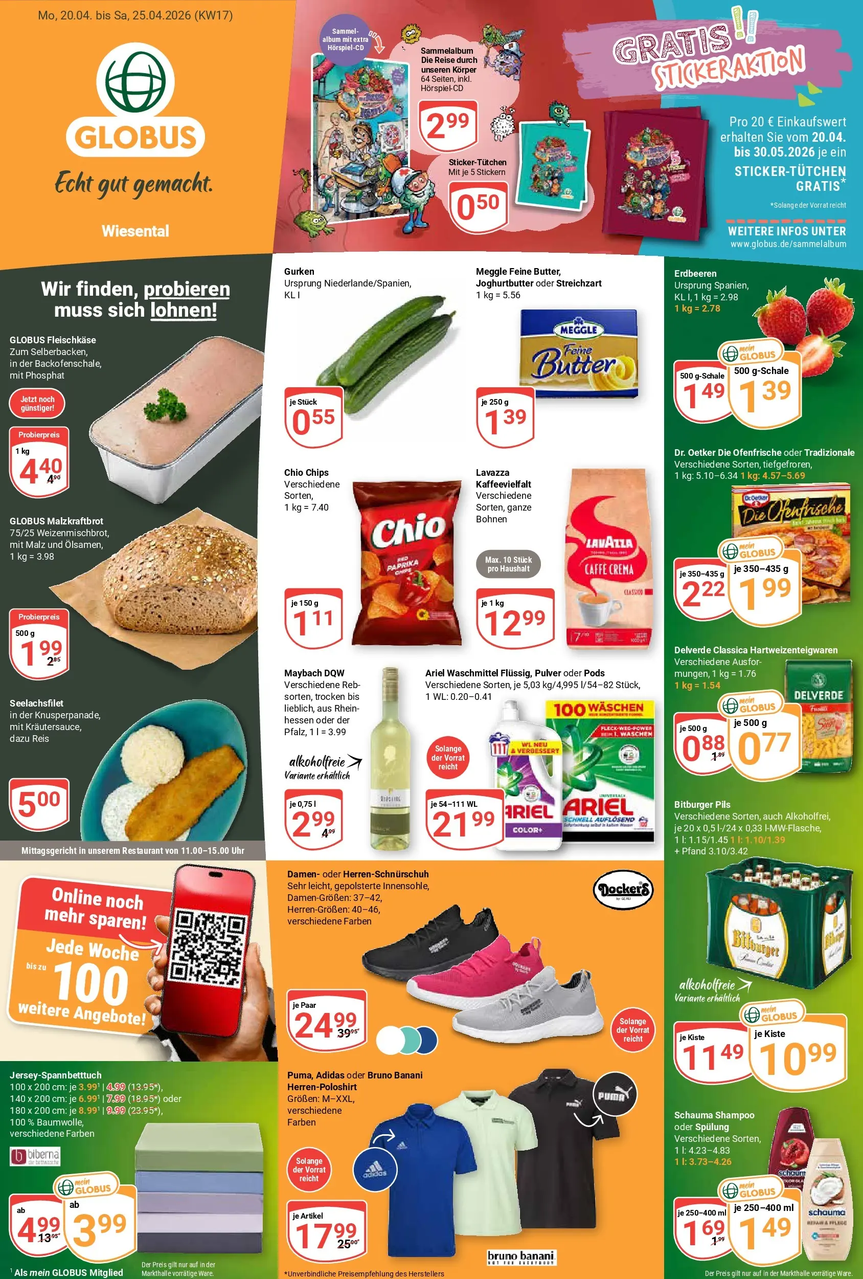 Globus Prospekt Waghäusel	 (ab 20.04.2026) » Angebote online | Seite: 1 | Produkte: Shampoo, Spülung, Ofenfrische, Uhr