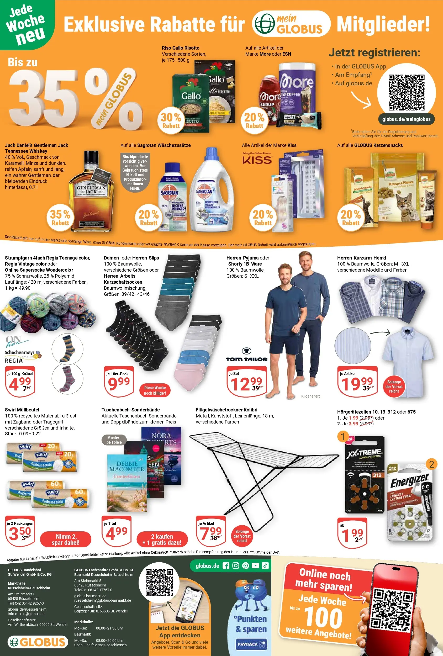 Globus Prospekt Rüsselsheim	 (ab 20.04.2026) » Angebote online | Seite: 22 | Produkte: Jack Daniel's, Whiskey, Telefon, Uhr