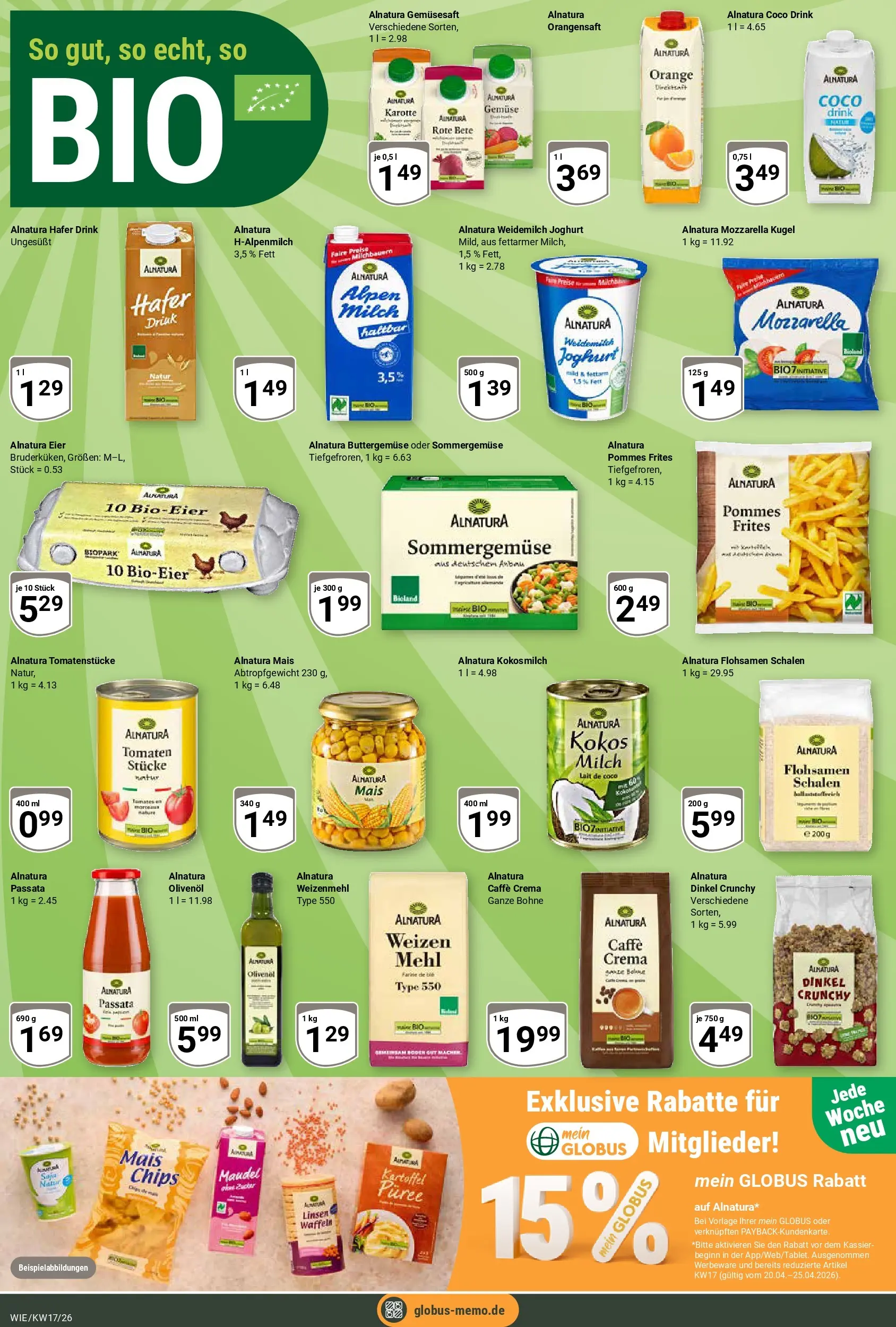 Globus Prospekt Waghäusel	 (ab 20.04.2026) » Angebote online | Seite: 13 | Produkte: Milch, Joghurt, Eier, Waffeln