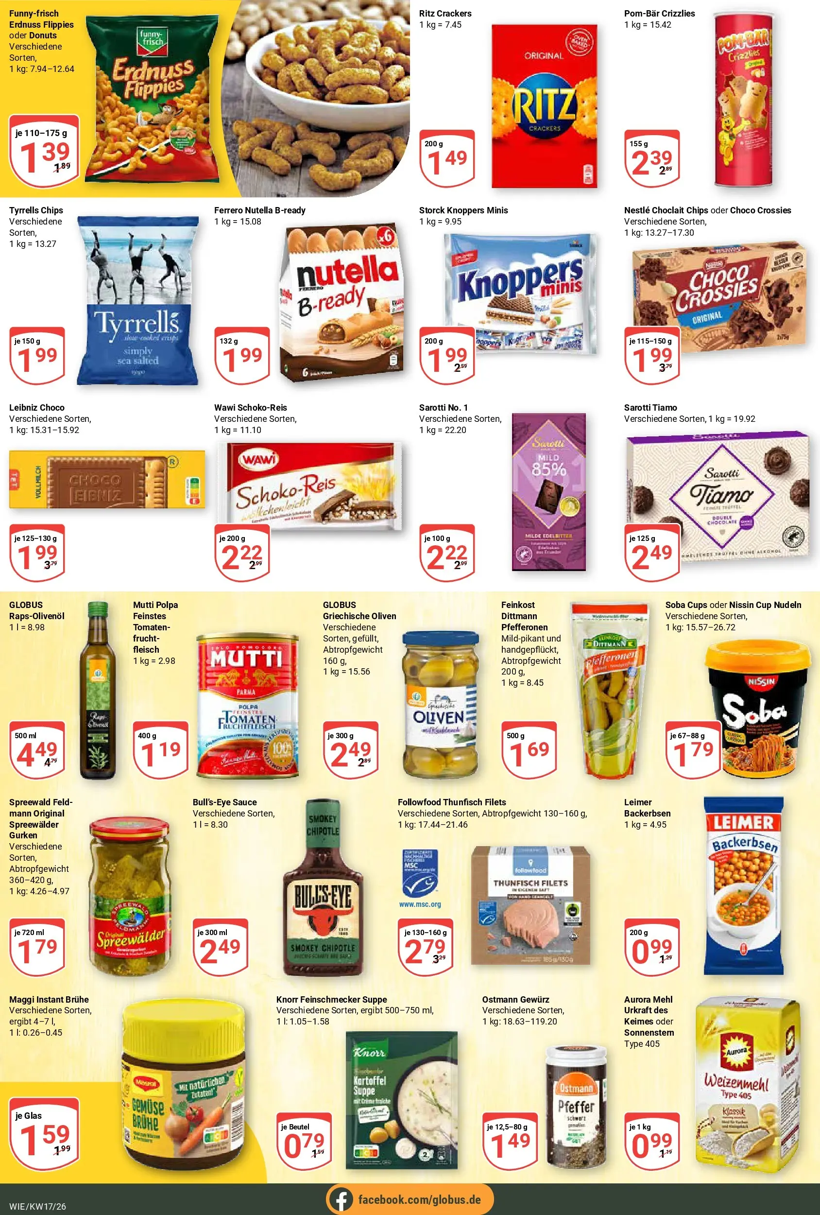 Globus Prospekt Waghäusel	 (ab 20.04.2026) » Angebote online | Seite: 16 | Produkte: Maggi, Pfeffer, Knoppers, Gurken