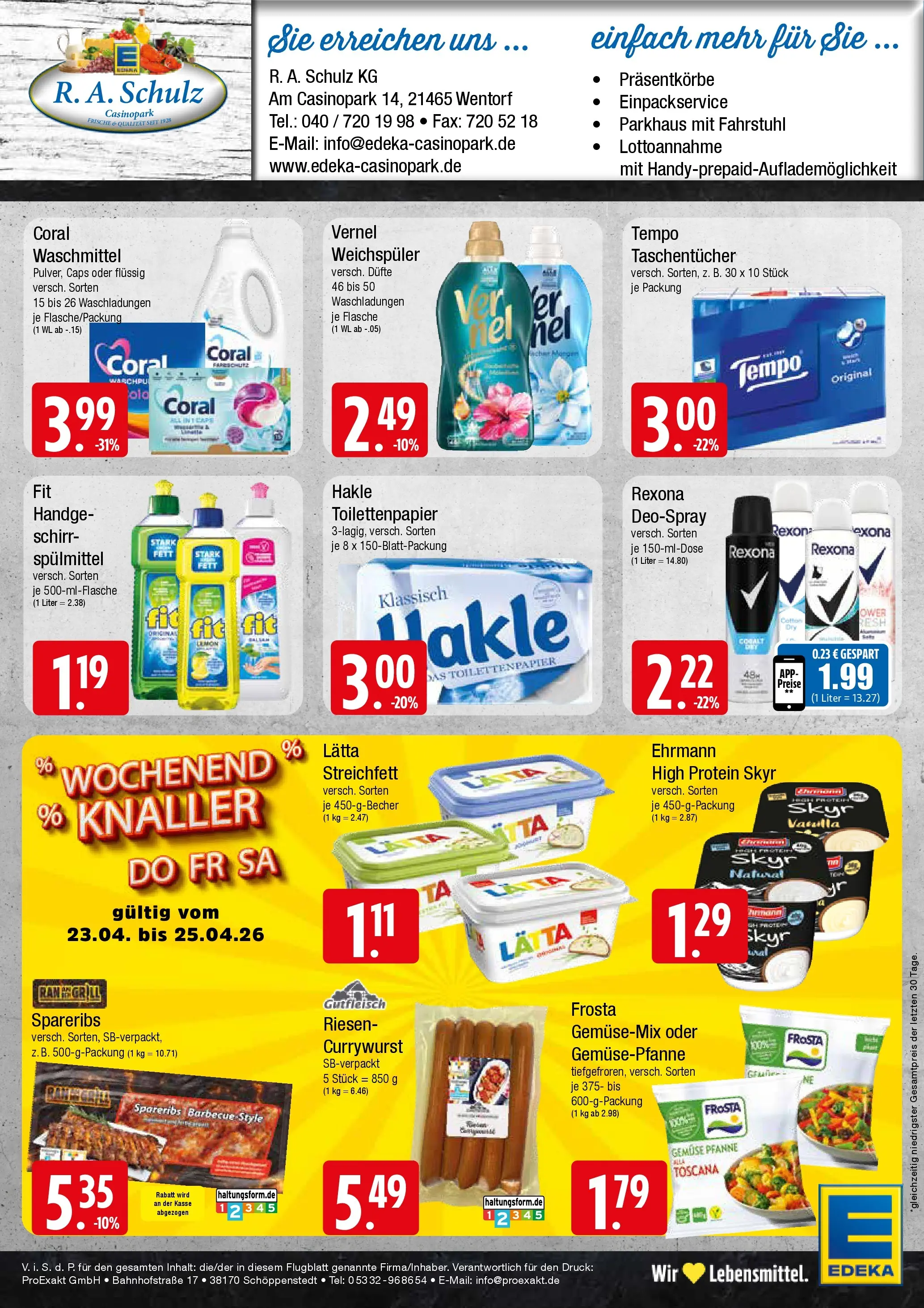 Edeka prospekt Wentorf	 (ab 20.04.2026) » Angebote Online | Seite: 8 | Produkte: Deodorant, Waschmittel, Deospray, Vernel