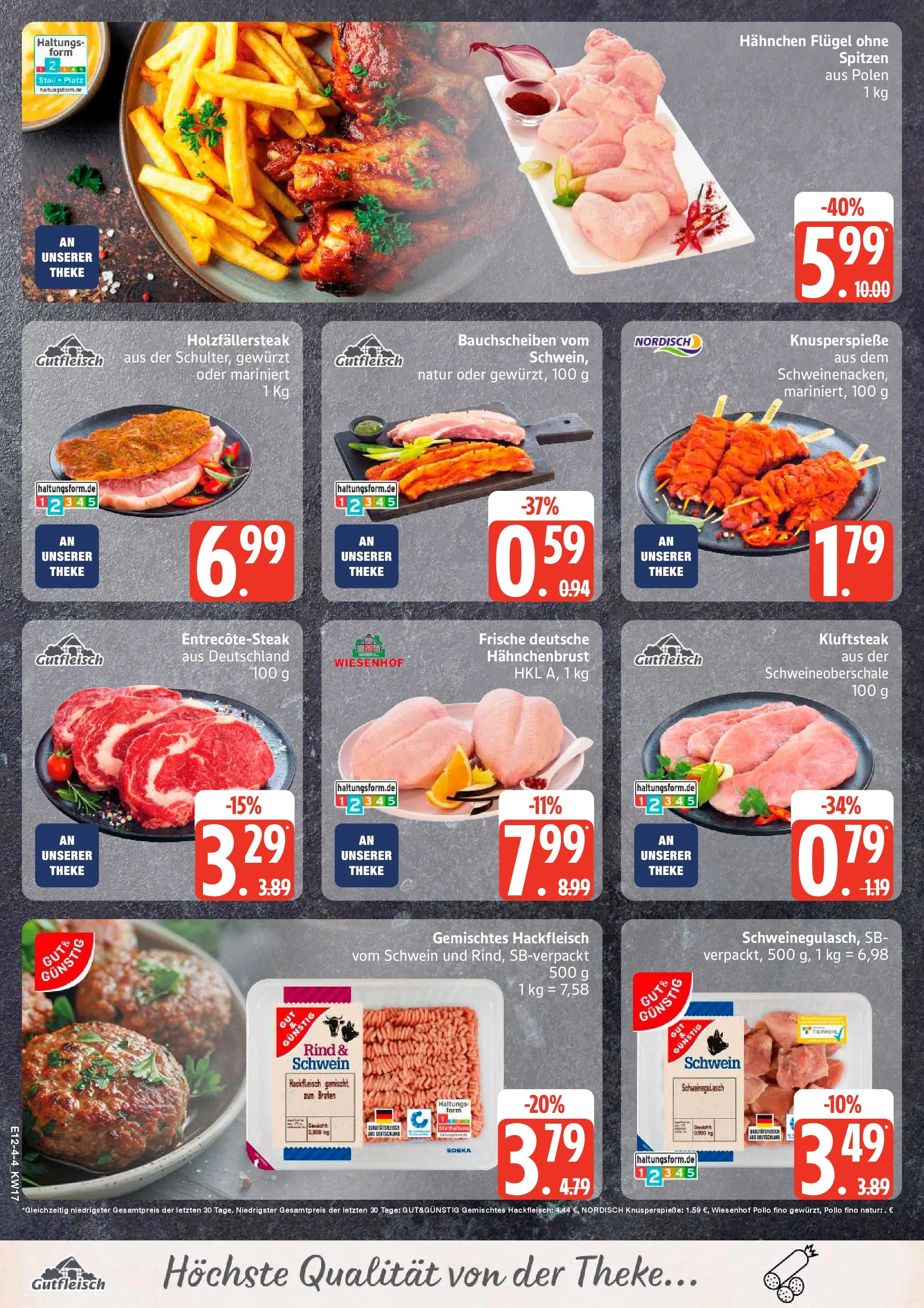 Edeka prospekt Rostock-Gehlsdorf	 (ab 20.04.2026) » Angebote Online | Seite: 4 | Produkte: Schweinegulasch, Gewicht, Hahnchen, Hahnchenbrust