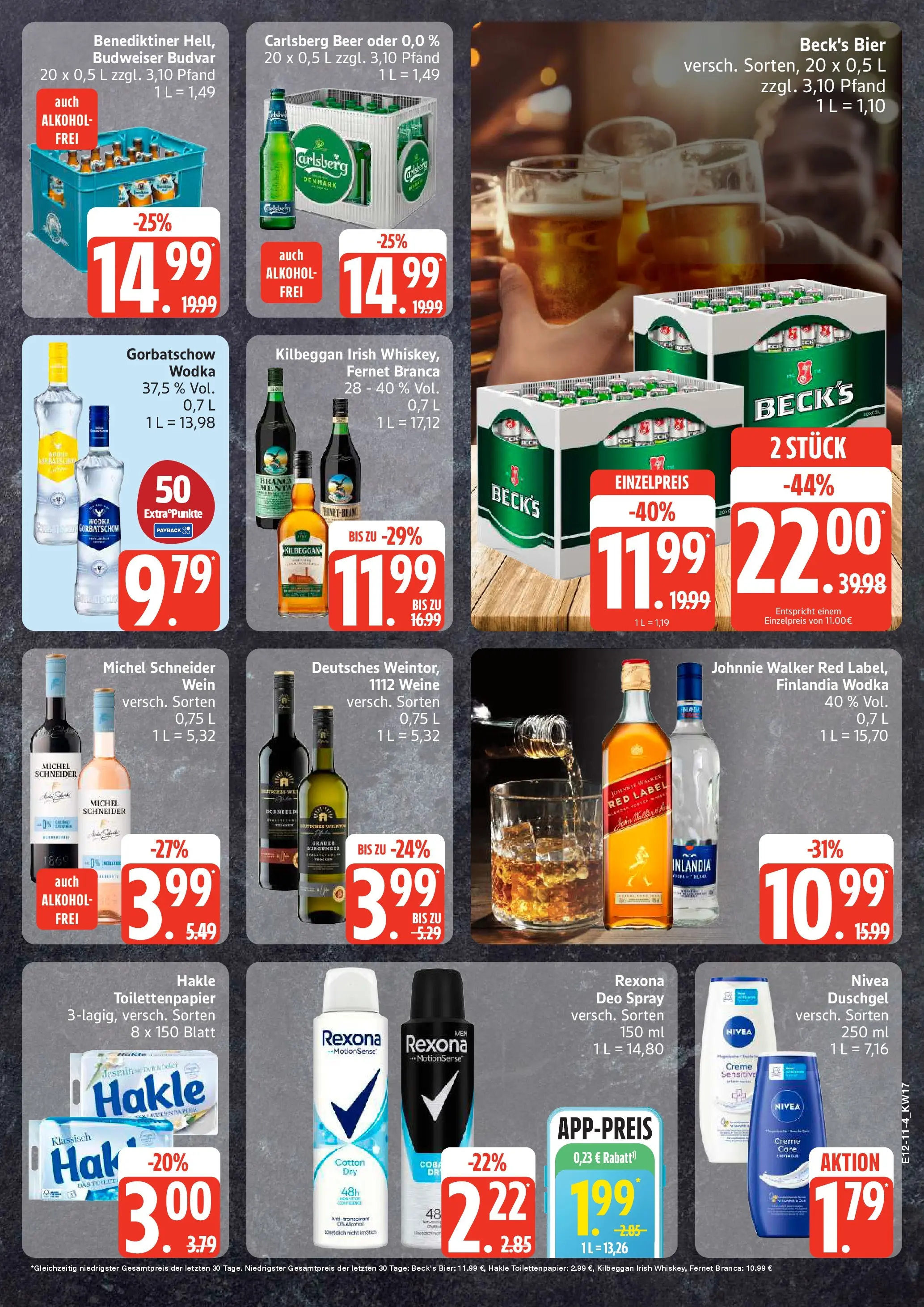 Edeka prospekt Rostock-Gehlsdorf	 (ab 20.04.2026) » Angebote Online | Seite: 11 | Produkte: Bier, Duschgel, Wodka gorbatschow, Wein
