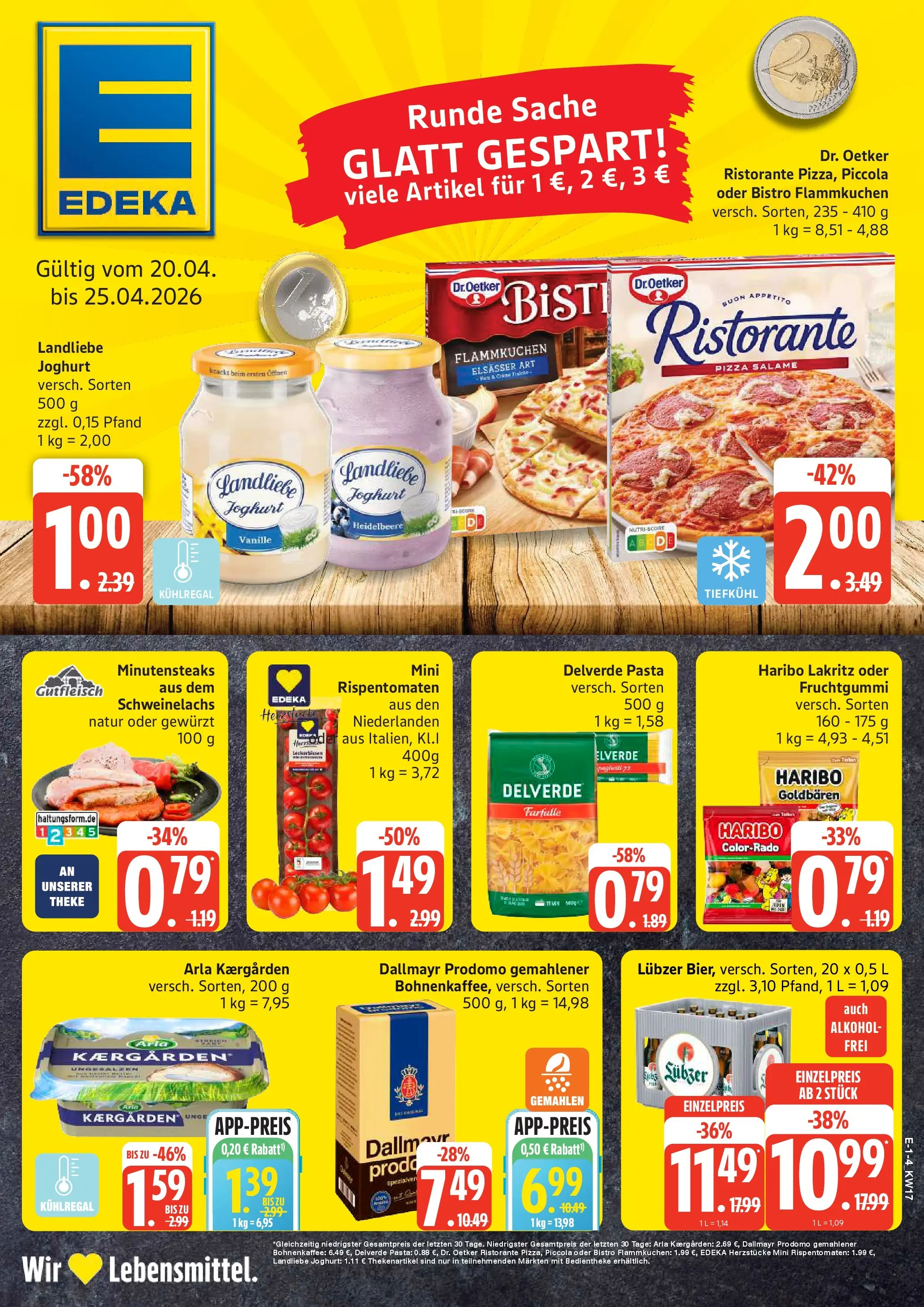 Edeka prospekt Rostock	 (ab 20.04.2026) » Angebote Online | Seite: 1 | Produkte: Haribo, Theke, Dallmayr prodomo, Lubzer