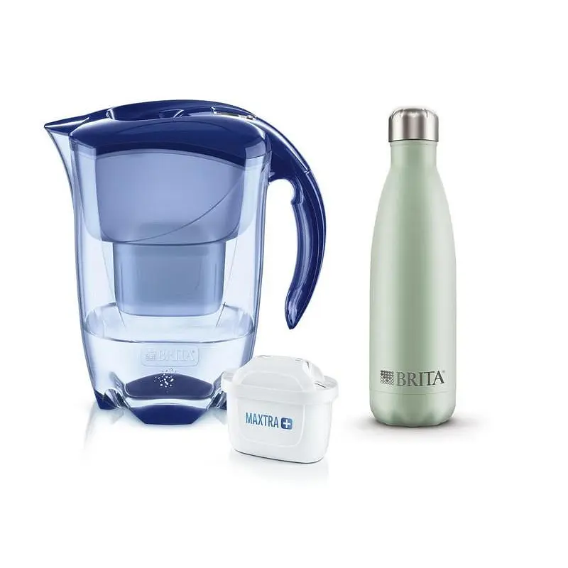 Филтрираща кана Brita ELEMARIS COOL+MAXTRA PLUS +ТЕРМО БУТИЛКА-СИНЯ*** , 2,4L