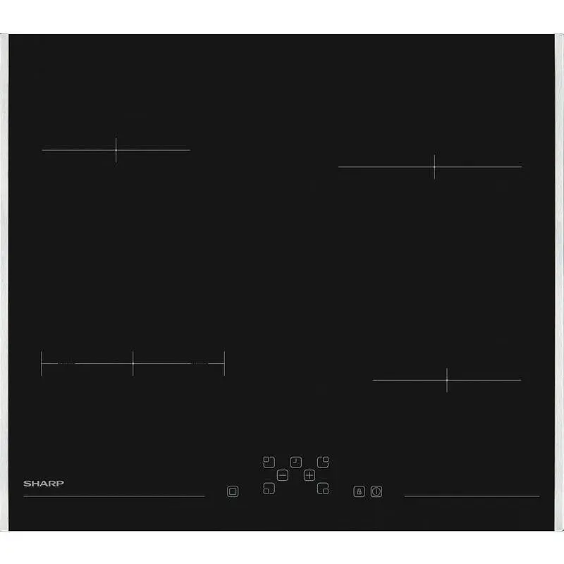 Вграден керамичен плот Sharp KH-6V08FT0K-EU*** , Електрически