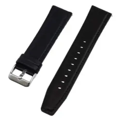 Каишка Xmart за часовник силикон-кожа 22 mm BLACK