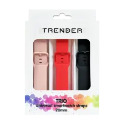Каишка Trender Trio Sport 20mm Pink /Red /Black TR-TRIO7
