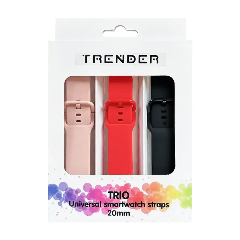 Каишка Trender Trio Sport 20mm Pink /Red /Black TR-TRIO7