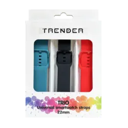 Каишка Trender Trio Sport 22mm Petrol /Black /Red TR-TRIO23