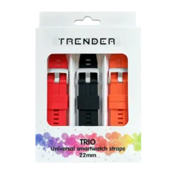 Каишка Trender Trio Silicone 22mm Red /Black /Orange TR-TRIO14
