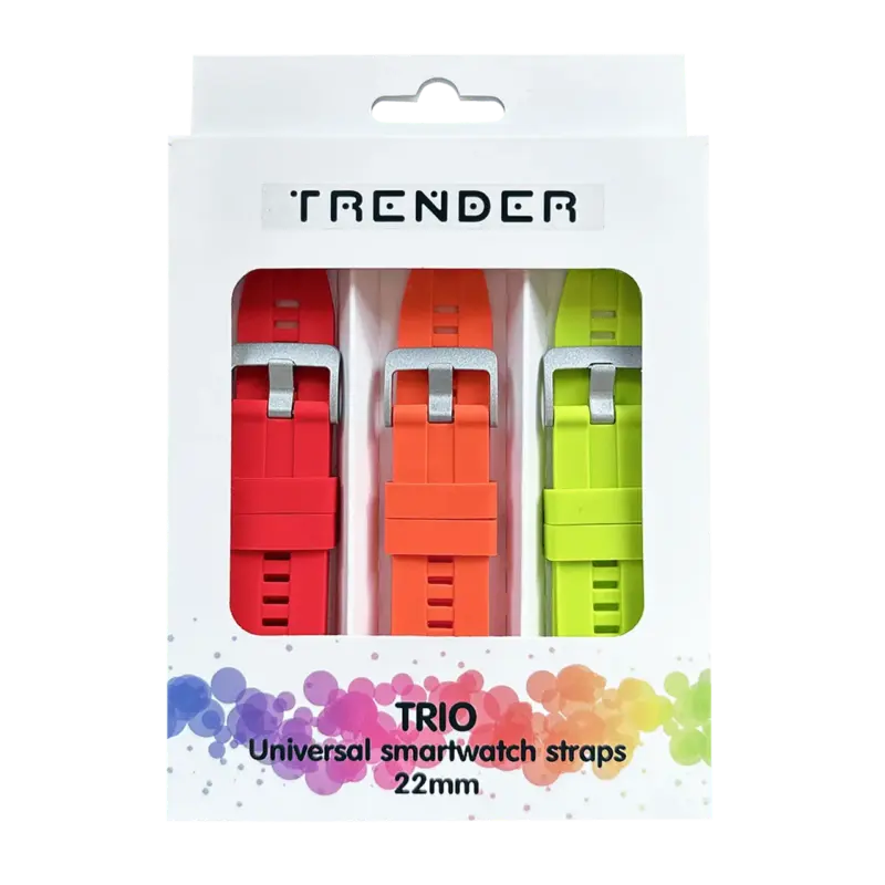 Каишка Trender Trio Silicone 22mm Red /Orange /Green TR-TRIO13
