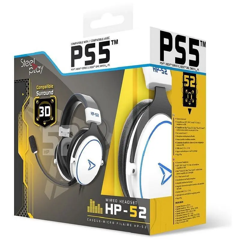 Слушалки с микрофон SteelPlay HP52 5.1 Virtual Sound (MULTI) , OVER-EAR