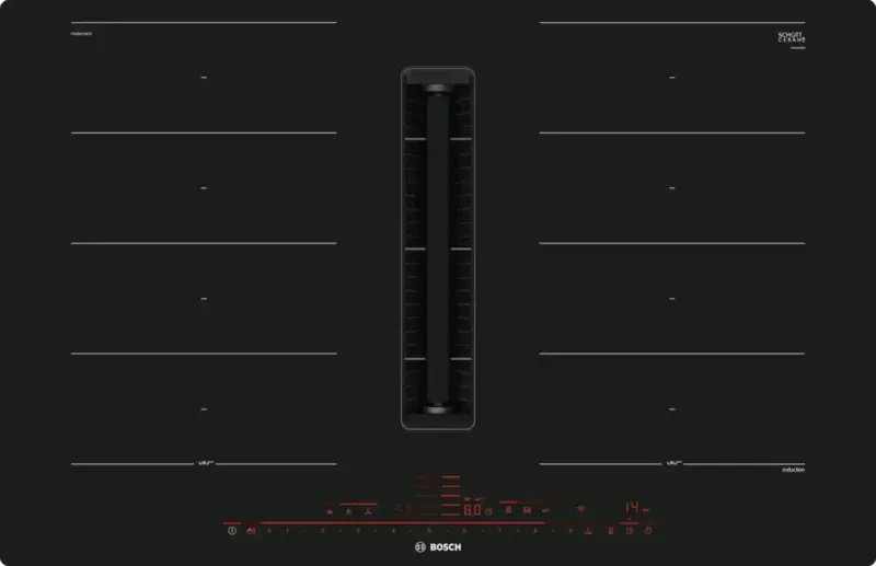Вграден керамичен плот Bosch PXX801D67E , B , Индукционен