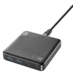 Зарядно устройство Cellularline 220V GaN 2xUSB, 2xUSB-C 65W станция