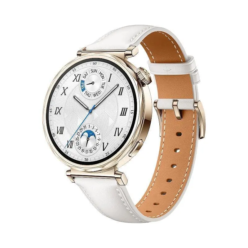 Смарт часовник Huawei WATCH GT 5 WHITE LEATHER 41mm Jana-B19L 55020DJT , 1.32 , 33.50