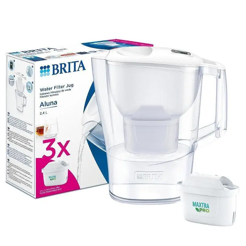 Филтрираща кана Brita ALUNA COOL MEMO 2.4L - БЯЛ + 3 ФИЛТЪРА MAXTRA PLUS , 2.4L