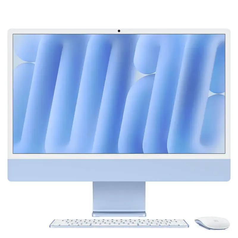 Компютър Apple iMac 24" M4 256GB Blue mwv13 , 16 , 24.00 , 256 , Apple M4 10-Core , Apple M4 10-Core GPU , Mac OS