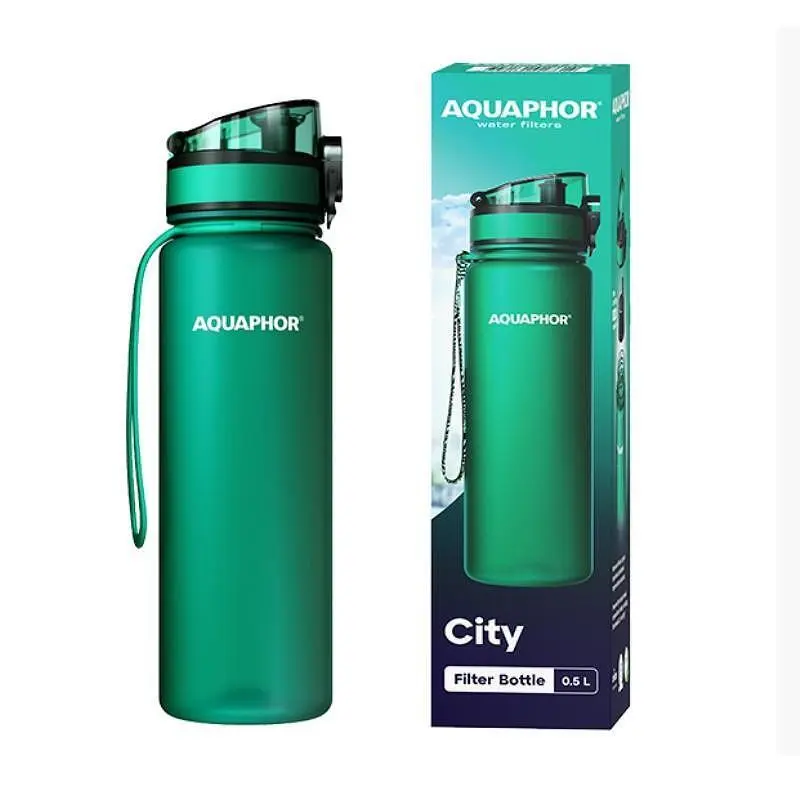 Бутилка Aquaphor Филтрираща City Tritan тъмно зелена (160045)